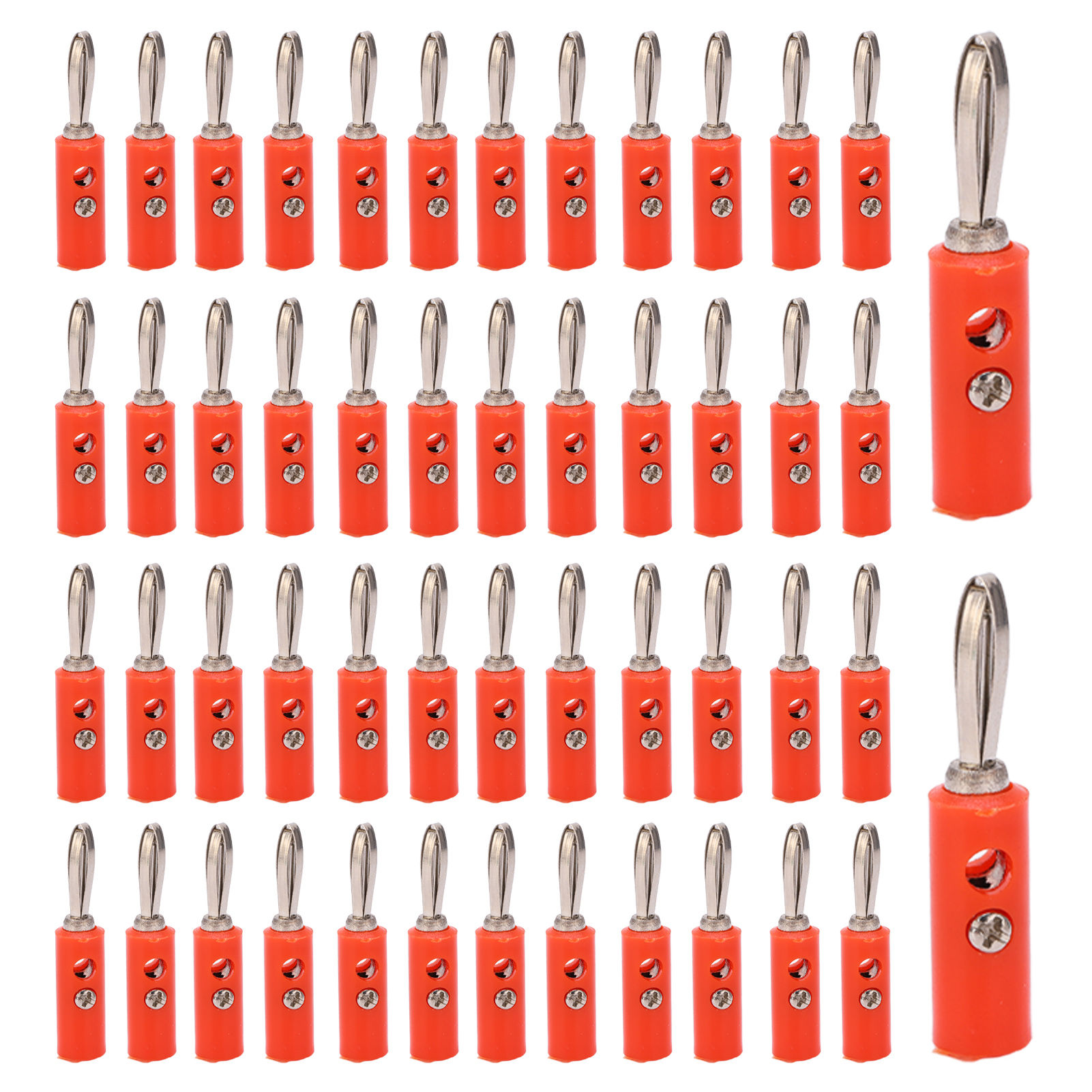 4-mm-bananenstecker Jt-002, Lötfrei, Neuer Typ Für Lehrinstrumente Und Verkabelung, Rot