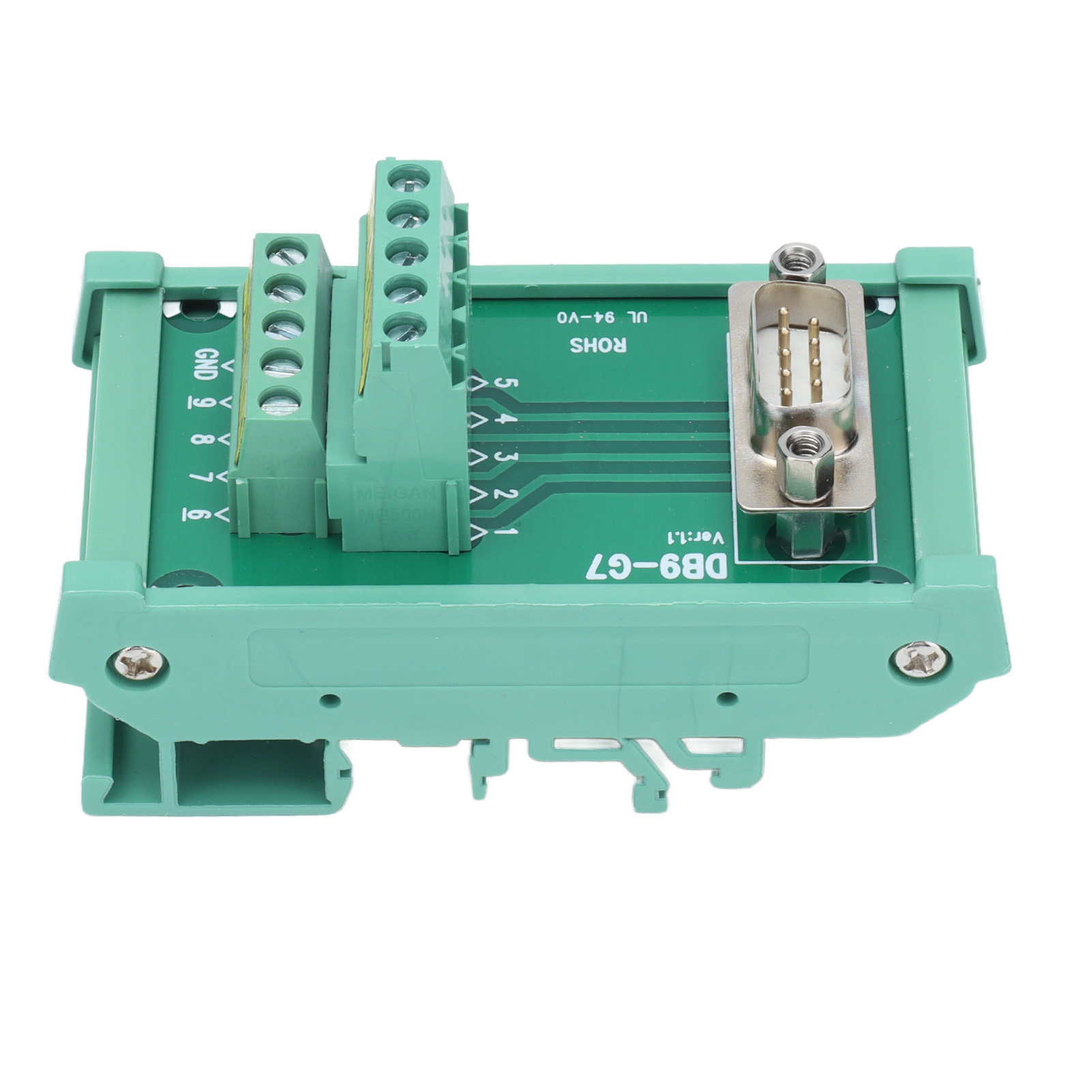 Db9-auf-pcb-stecker-geradklemmenblockadapter Mit Gehäuse Dc60v Db9-g7
