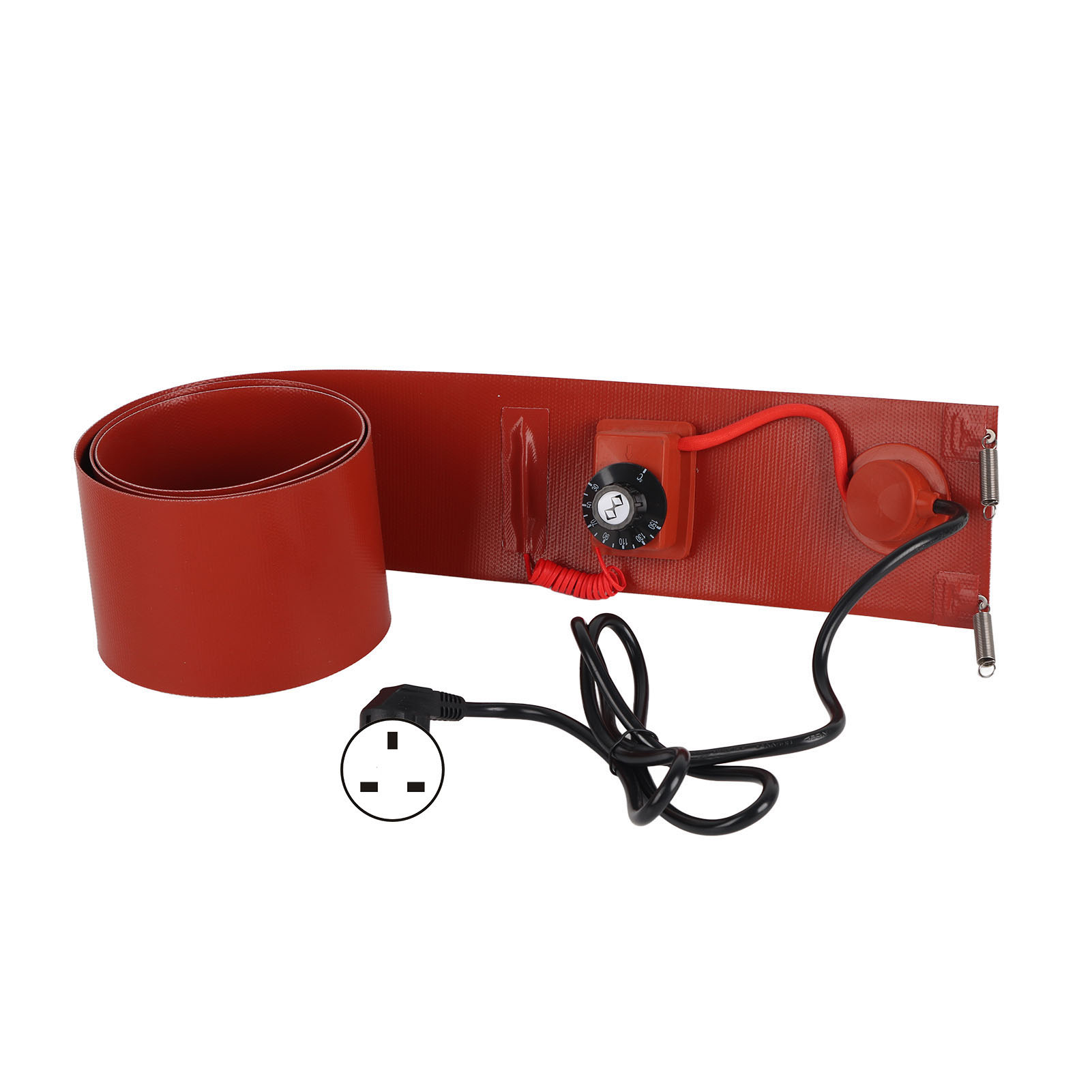 Heizleiste Für 200-liter-metallfässer, 1000 W, 30–150 °c, 125 Mm X 1740 Mm, Mit Britischem 220-v-stecker