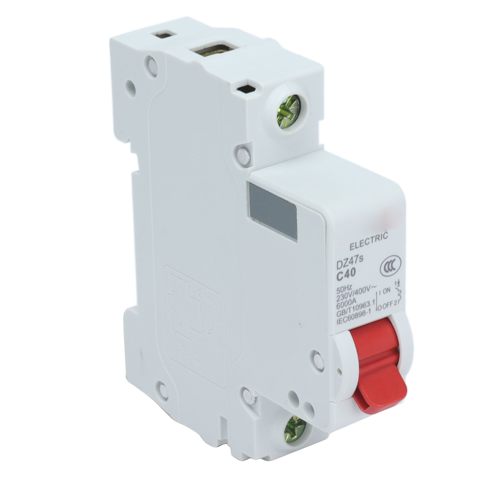 Miniatur-leistungsschalter Dz47s C40, 1-polig, 40 A, Für Din-schiene, 230 V/400 V, Kompakter Niederspannungsschalter