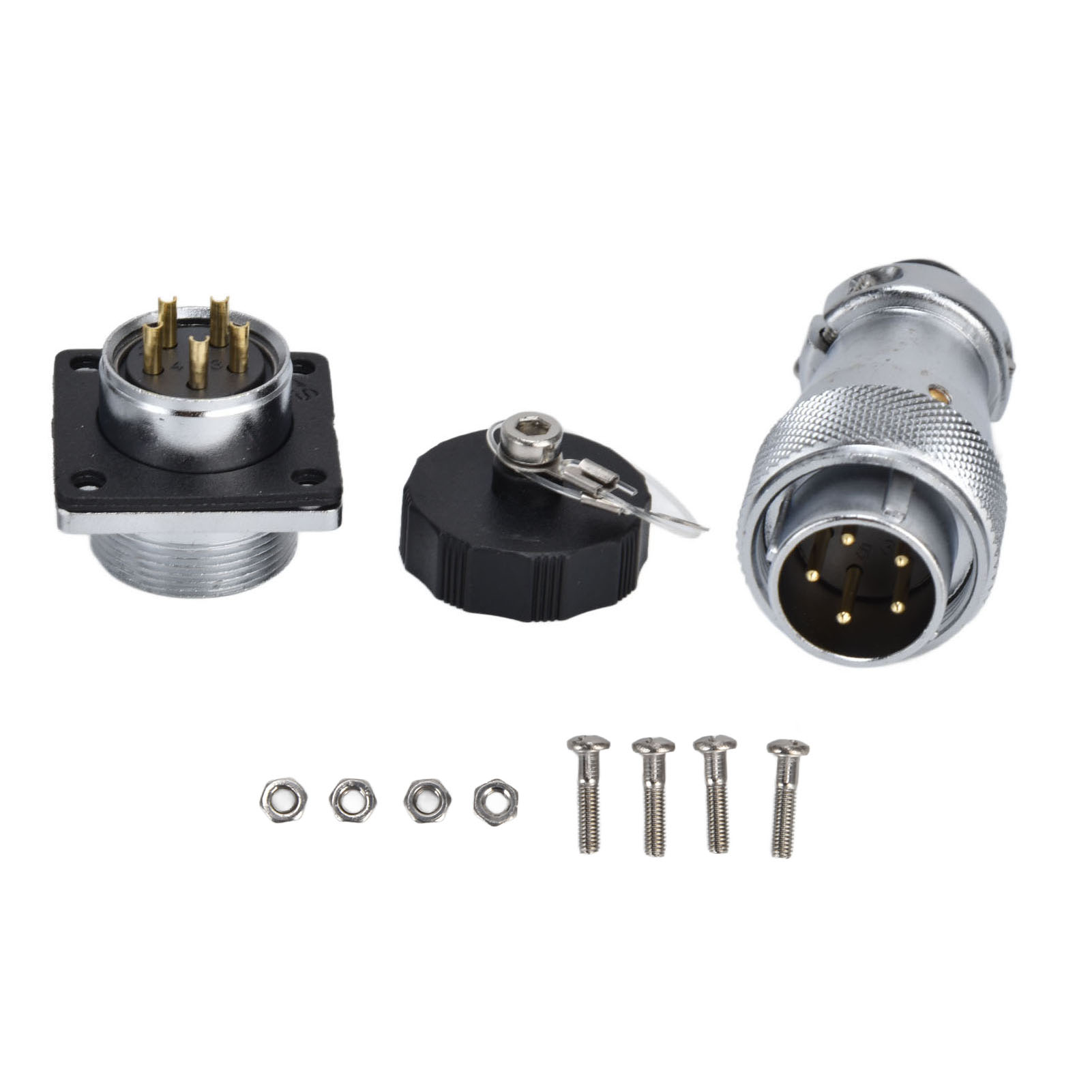 Ws20 5-poliger Metall-luftfahrtstecker (männlich/weiblich) Für Die Industrielle Schalttafelmontage