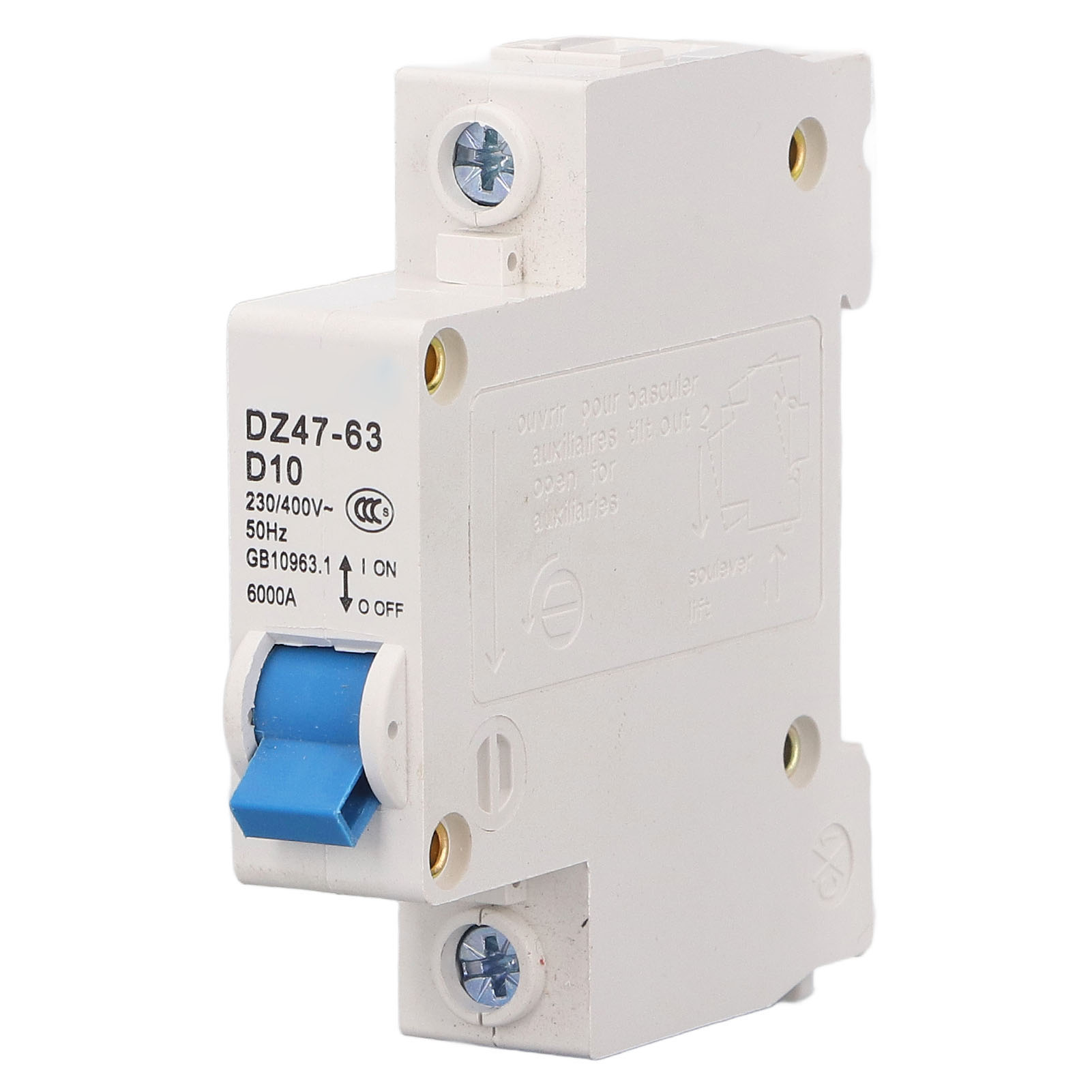 Mini-1p-10a-230v/400v-6000a-abschaltvermögen-din-schienen-leistungsschalter