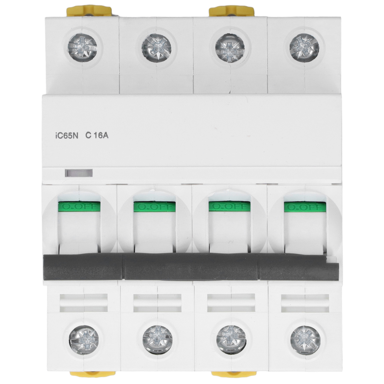Leitungsschutzschalter 4p 16a C 400v, Abschaltvermögen 6000a, Din-schienenmontage, Niederspannung, In Pa66.