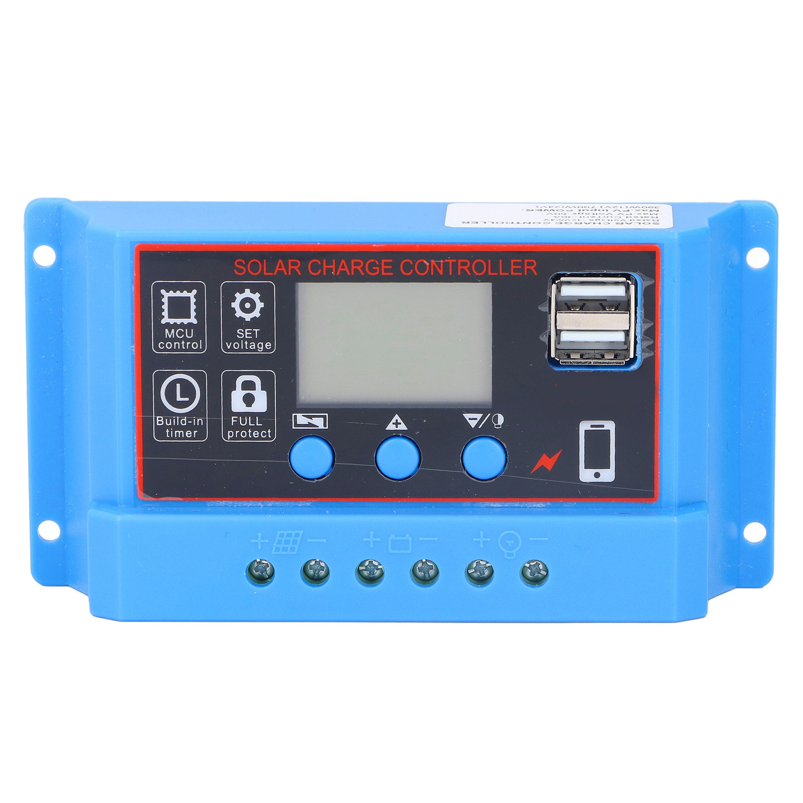 10a 12v/24v Pwm-laderegler Mit Lcd-anzeige Für Solarmodule