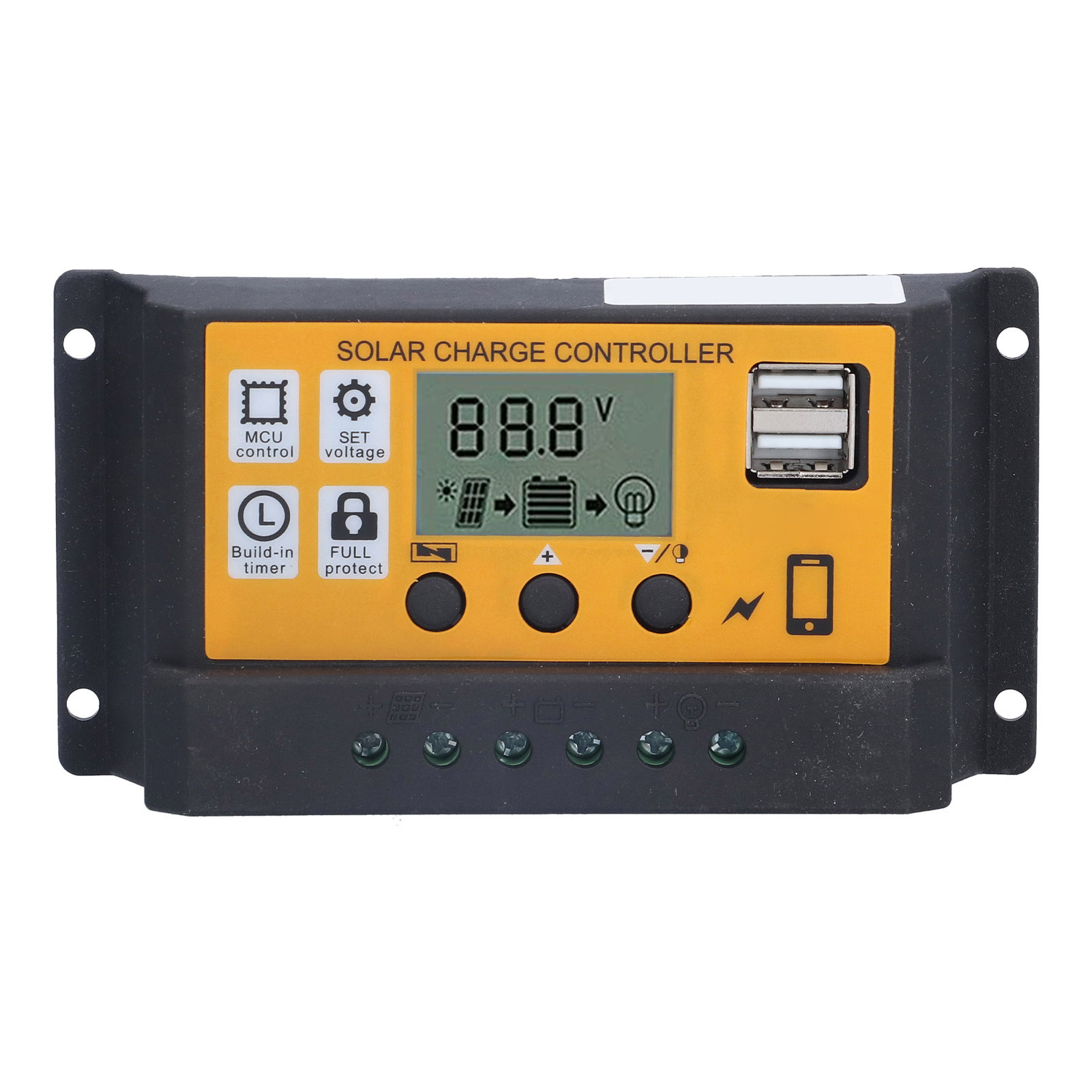 20a Solar-laderegler Mit Lcd-bildschirm Für 12v/24v-batterien Und Photovoltaikmodule