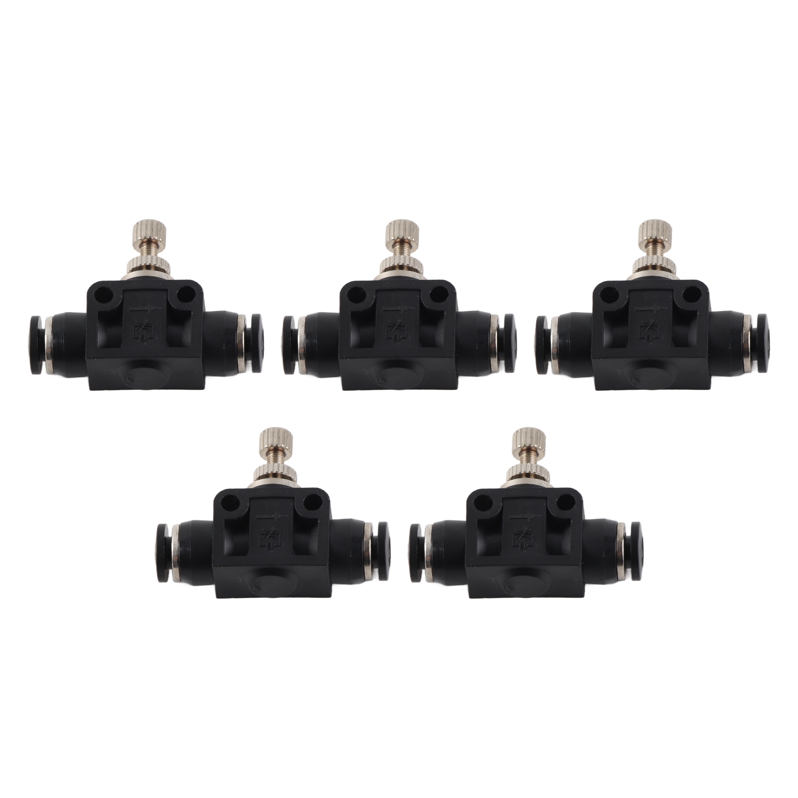 5-teiliges Set Aus Robusten, Druckfesten Pneumatischen Pvc-gasventilen Mit 4-mm-anschlüssen.