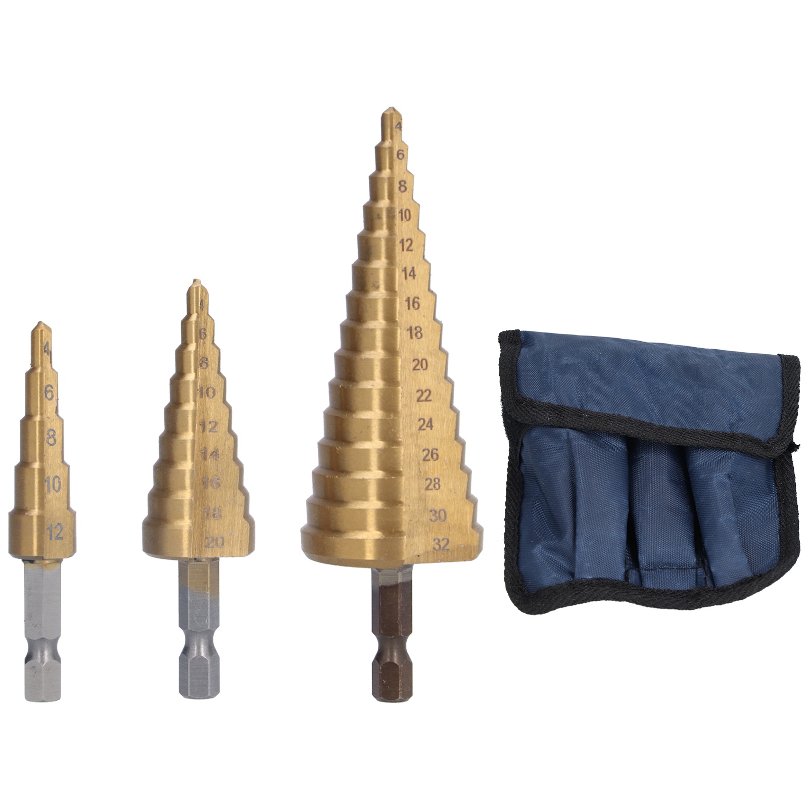 Set Mit 3 Hss-stufenbohrern Für Holz Und Metall – Stufenfräser