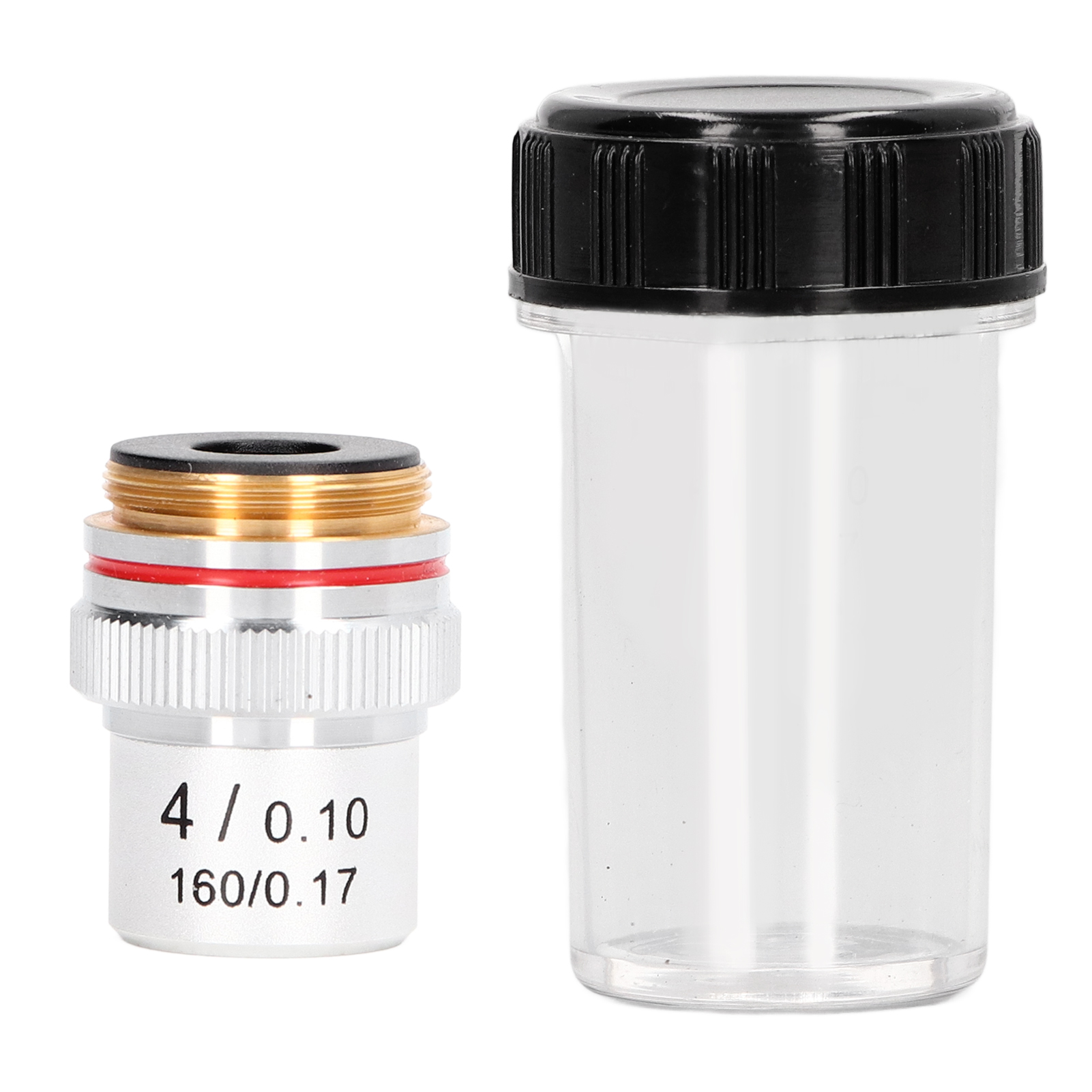 Versilbertes 4-fach Achromatisches Mikroskopobjektiv Mit Standard-20,2-mm-anschluss Für Präzise Beobachtungen