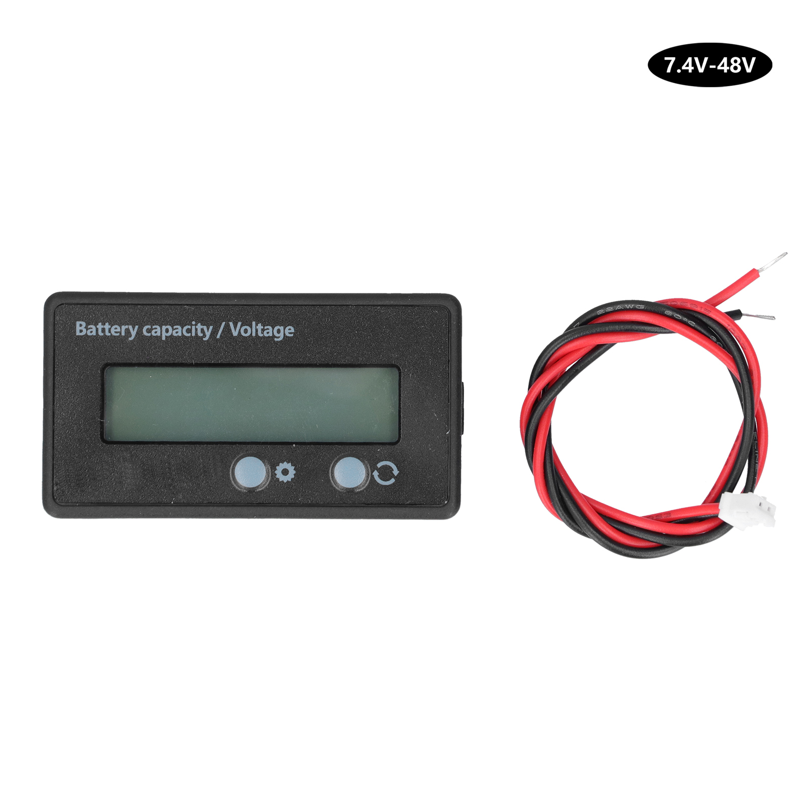 Digitales Lcd-voltmeter Für 7,4-v- Bis 48-v-lithiumbatterien – Batteriekapazitäts- Und Spannungstester