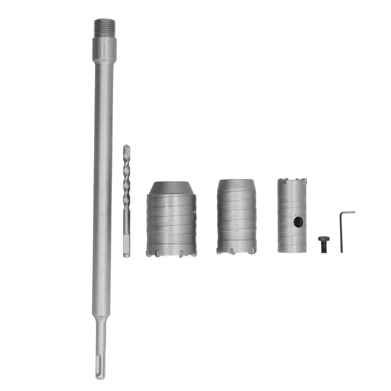Betonbohrer-set Für Bohrmaschinen, Lochsägen-set 30–50 Mm Mit 350 Mm Langem Griff
