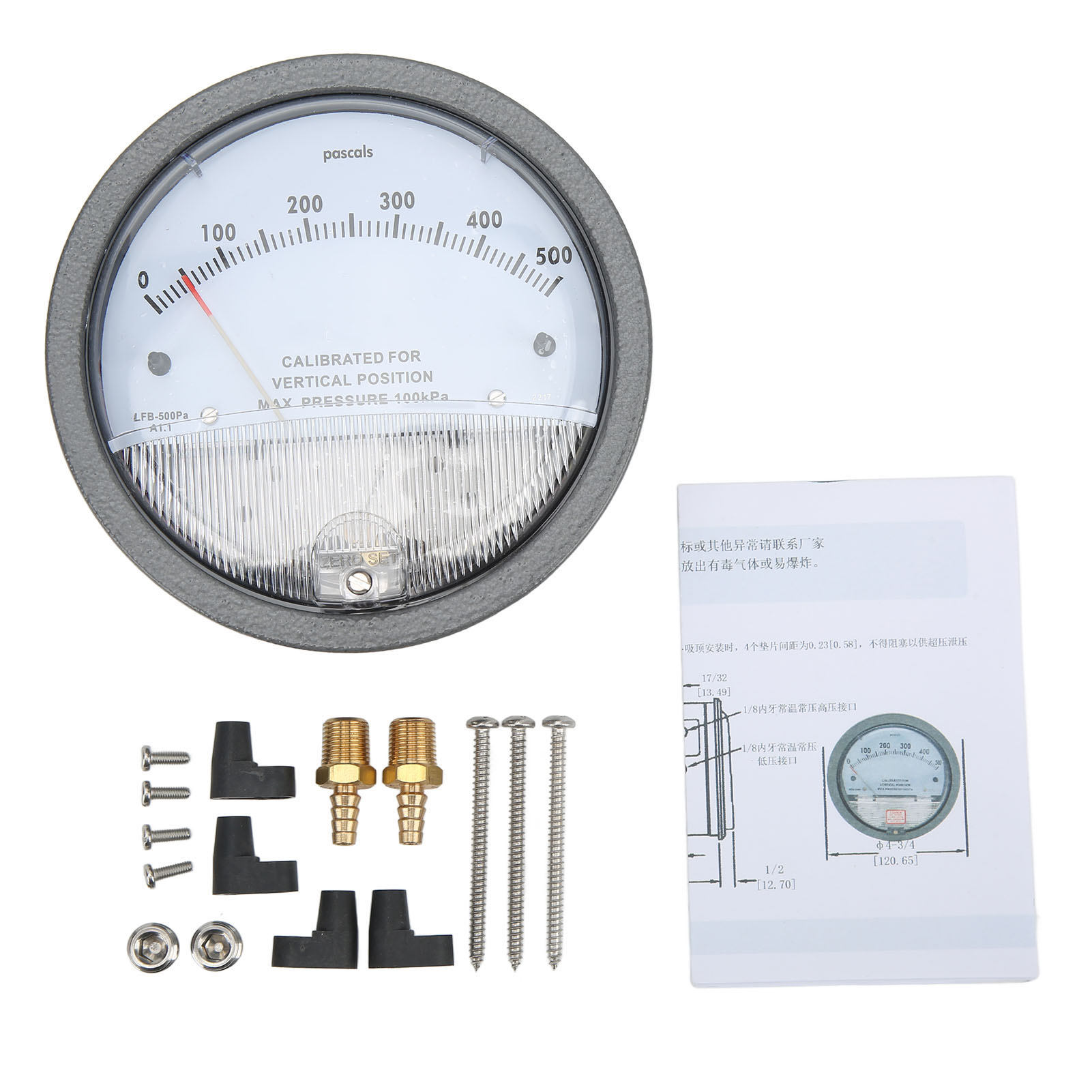 Hochpräzises 1/8 Npt-differenzdruckmessgerät Aus Aluminium Für Elektronische Anwendungen