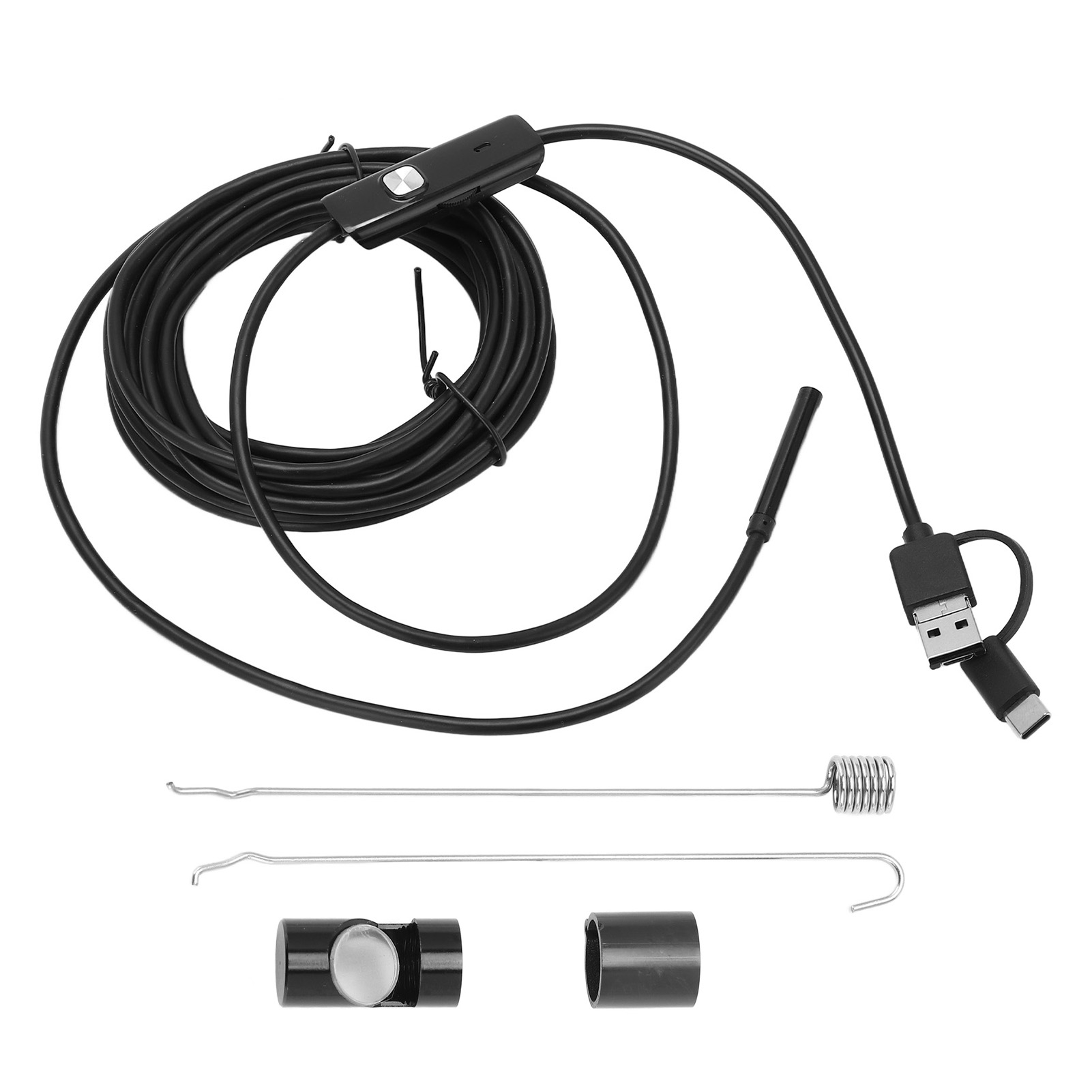 An100-5.5 5,5-mm-flexibles Endoskop Für Android-smartphones, Rohr- Und Fahrzeuginspektion, 3-in-1-kamera, 5-m-kabel