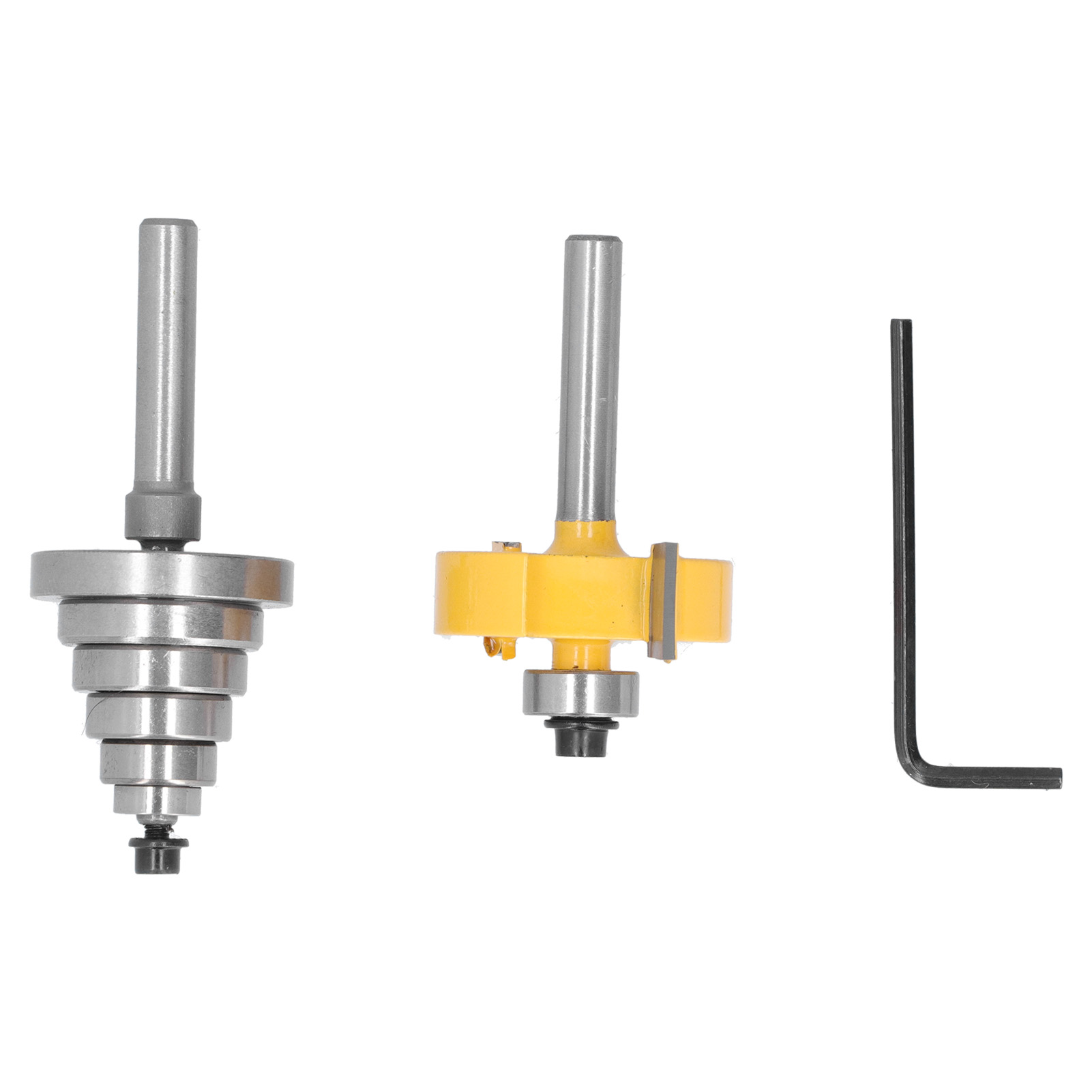 Nutfräsersatz Mit 6 Lagern Für Fräsmaschinen, Durchmesser 3/8" Bis 1-1/8", Schaft 1/4".