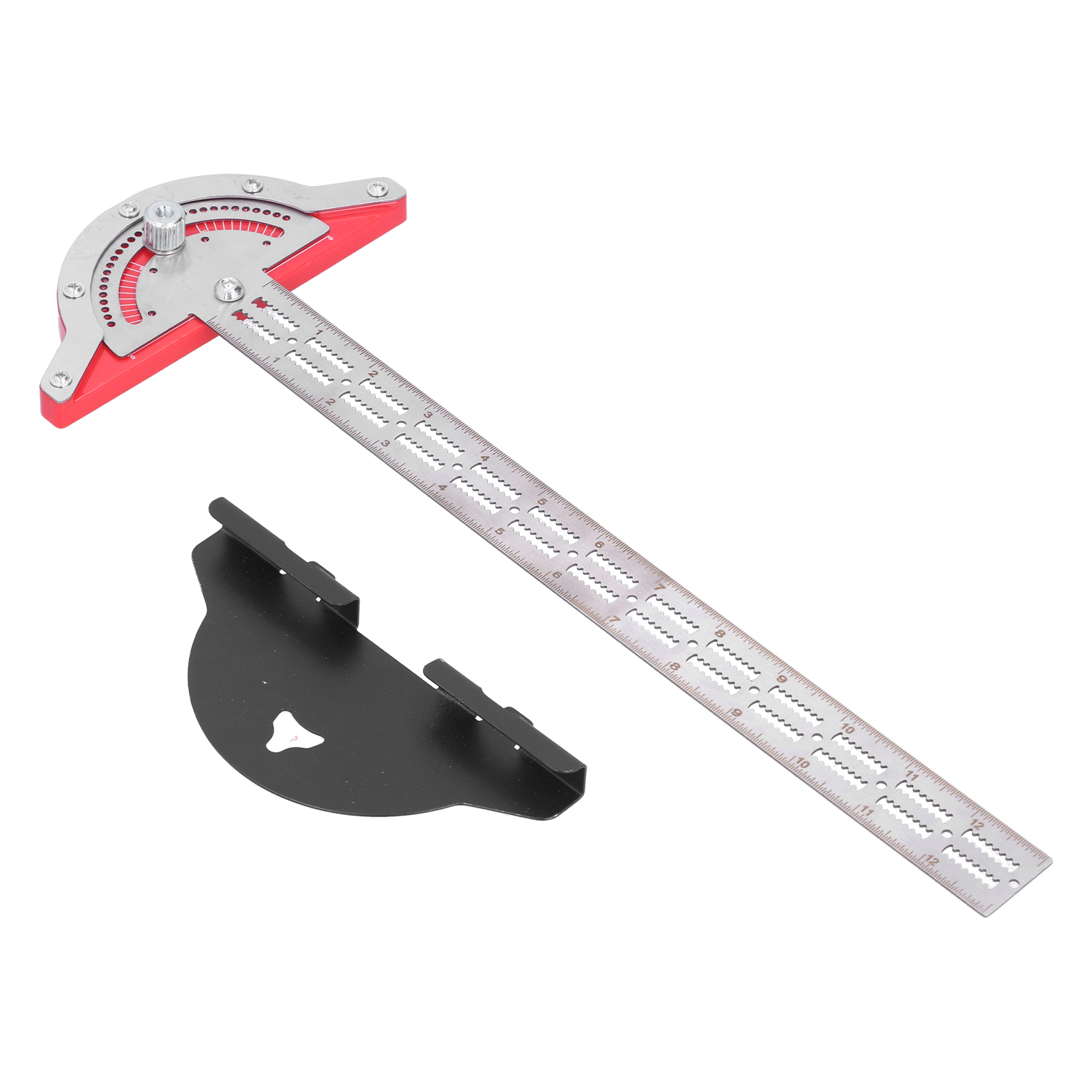 Verstellbarer T-förmiger Winkelmesser Für Schreiner, 0-70°, Hochpräziser Edelstahl Mit Verzahnung, Messwerkzeug (38 Cm)