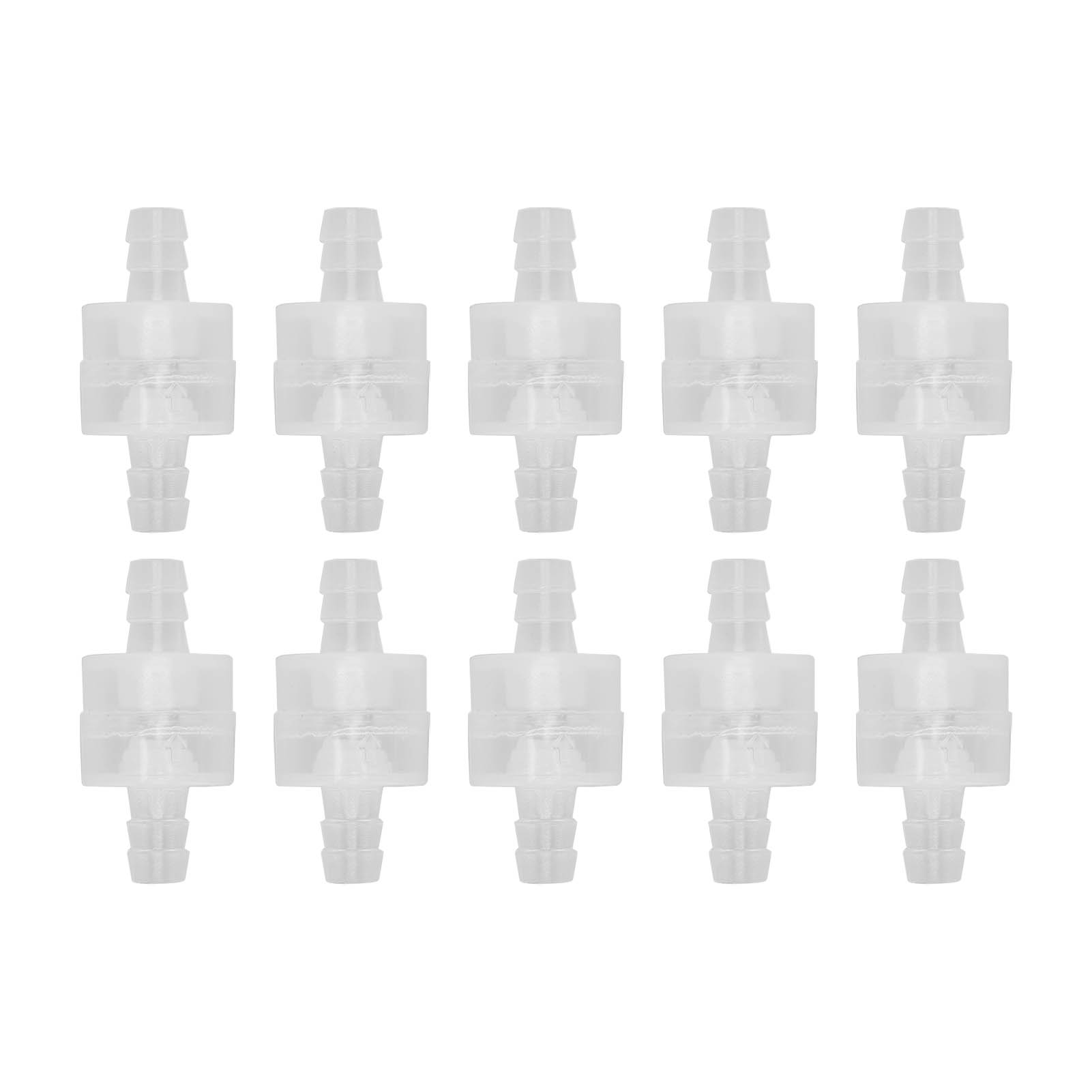 10 Stück Transparente 1/2-rückschlagventile Mit Feder Für Die Chemische Industrie, 8 Mm