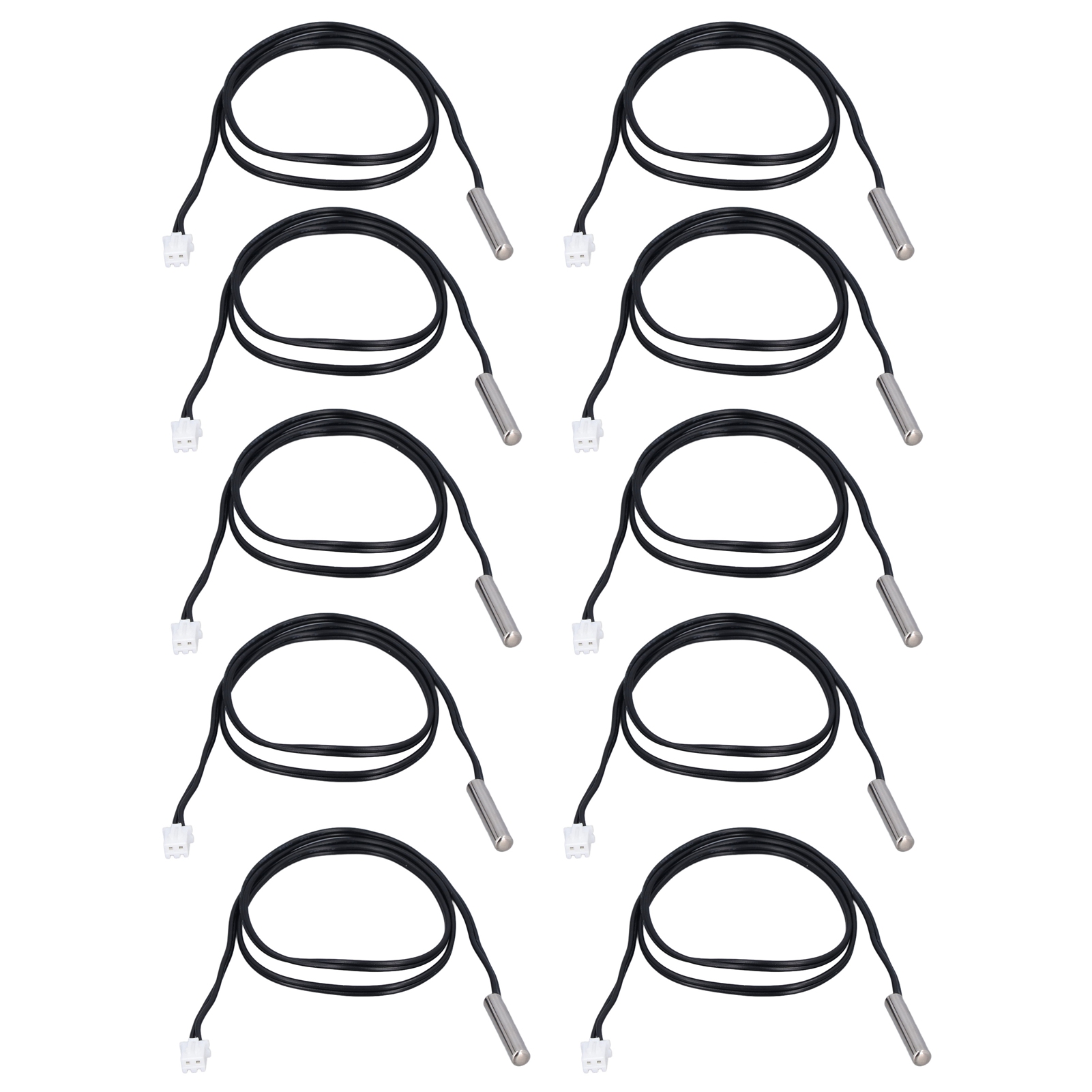 10 Ntc 10k B3950 Temperatursensoren, 5x25mm Zylindrische Sonde, 500mm Kabel, Für Thermometer Und Temperaturregler