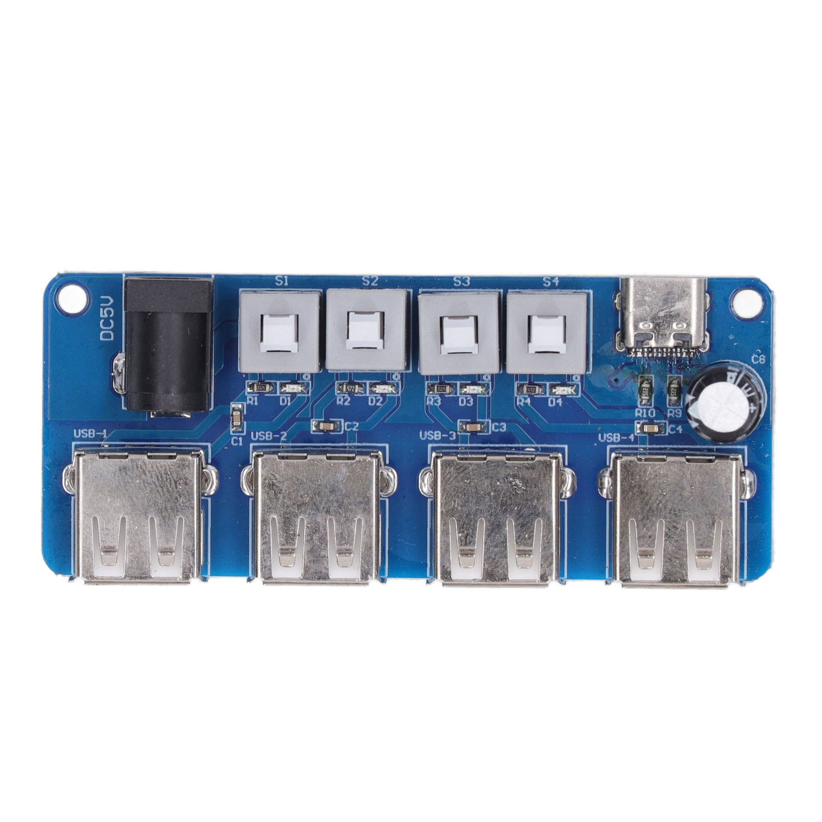 4-kanal-usb-erweiterungsmodul Mit Steuertaste, 5v-stromverteilerplatine Für Elektronikprojekte