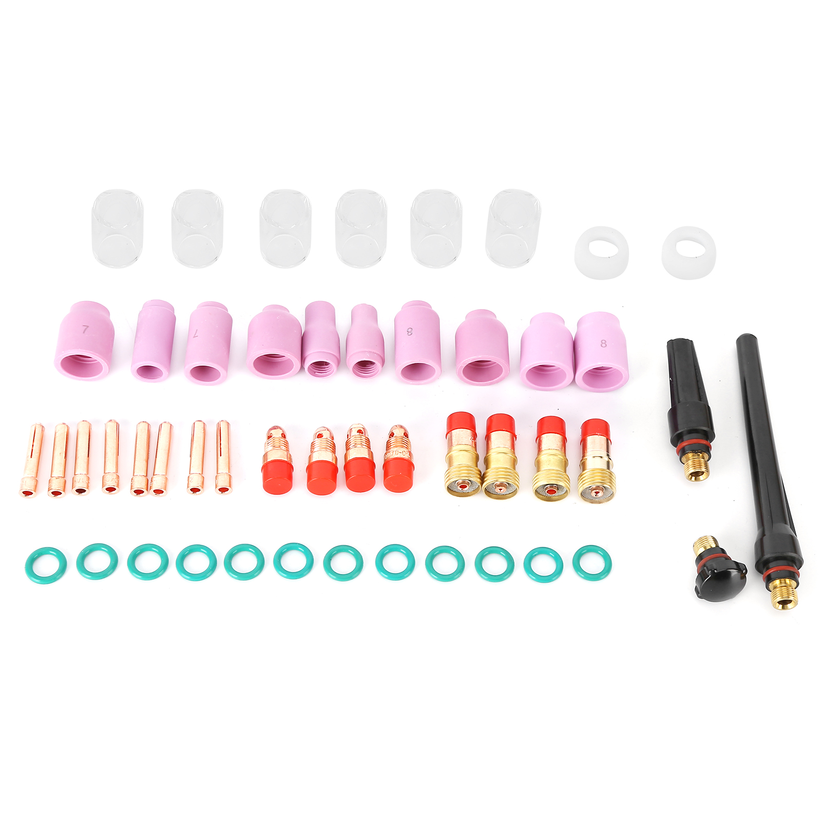 49-teiliges Wig-schweißbrenner-set, Keramikdüsen Und Ersatzklemmen Für Wp17, Wp18, Wp26, 150-250 A