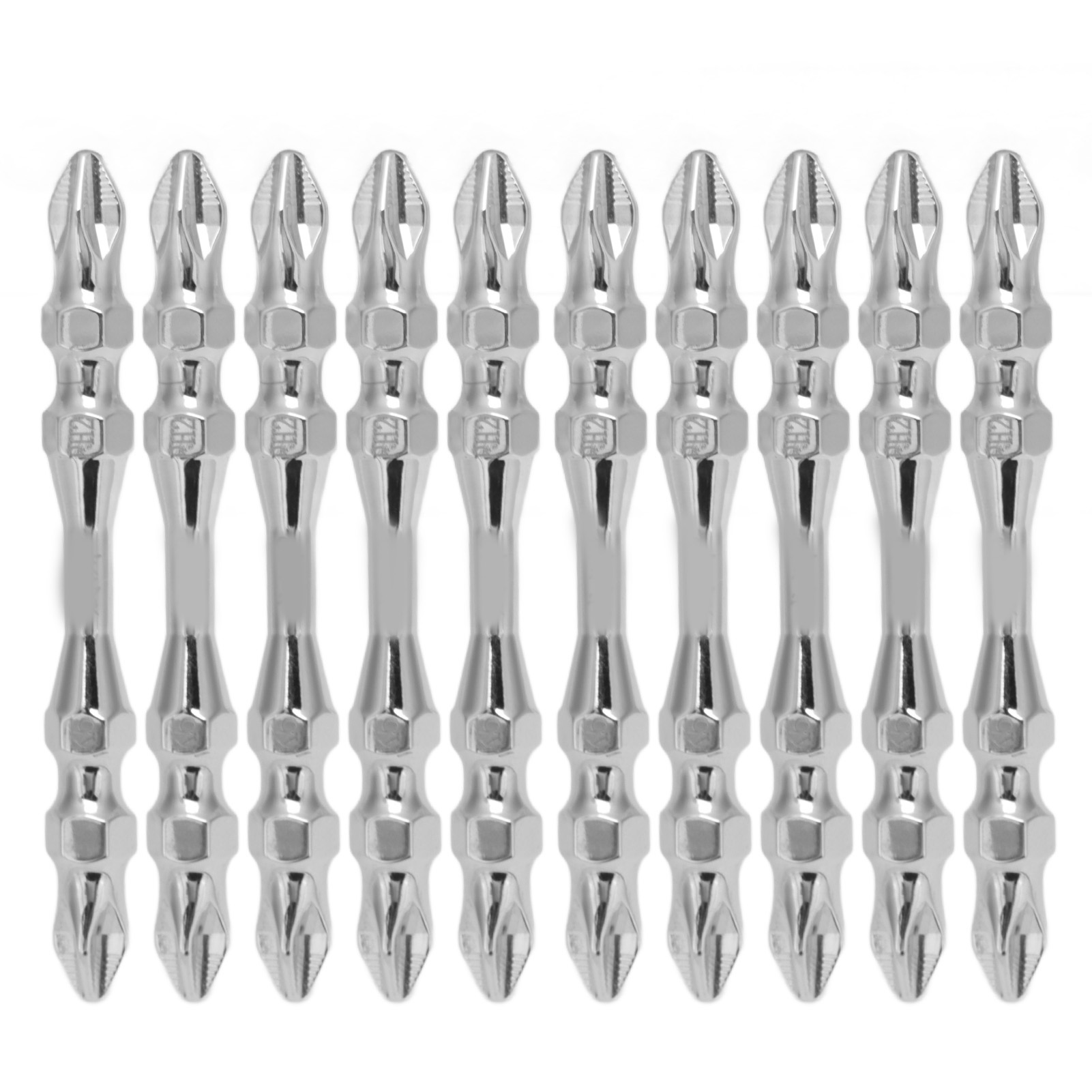 10-teiliges 65-mm-ph2-magnet-sechskant-doppelschraubendreher-bit-ersatzset