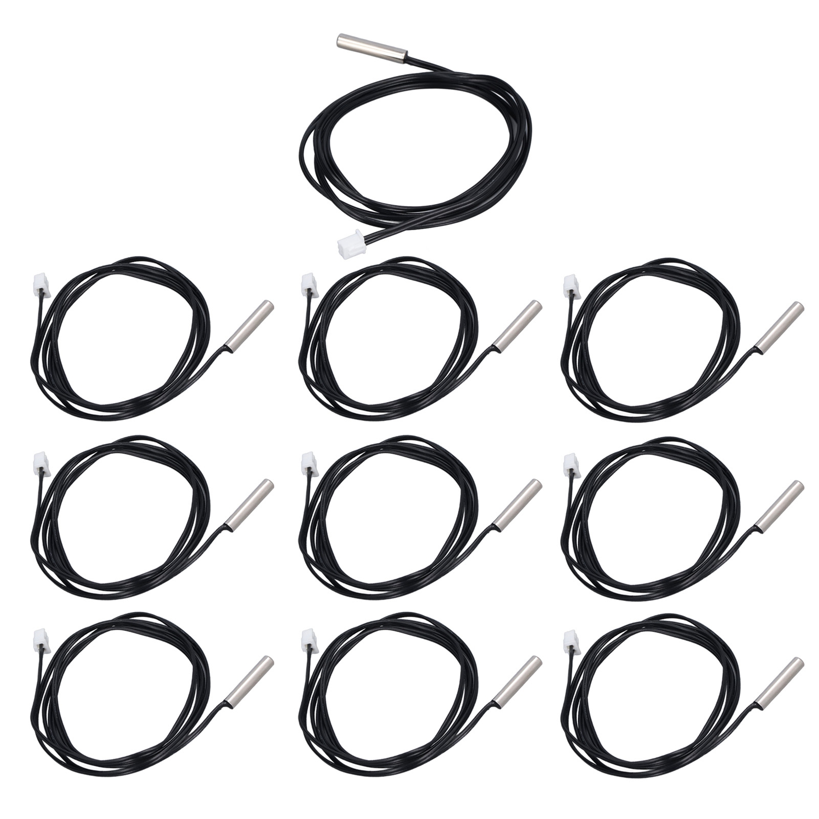 10 Ntc 100k B3950 Thermistorsensoren, 5x25mm Zylindrischer Temperaturfühler Für Präzise Messung