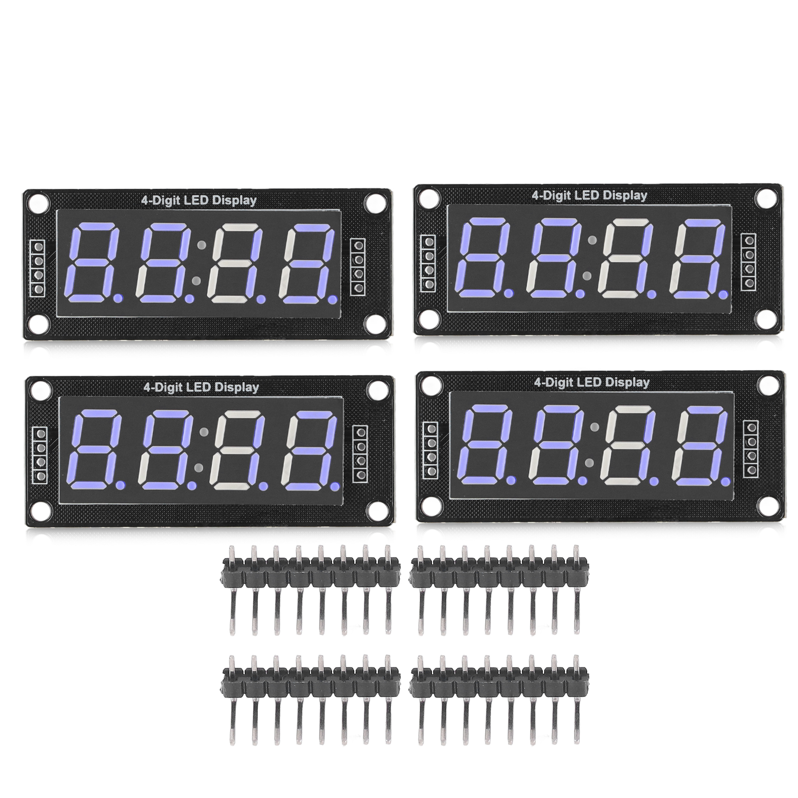 Tm1637 7-segment-led-anzeigemodule Mit 4-stelligen 0,56-zoll-blauen Digitalröhren Für Die Uhr