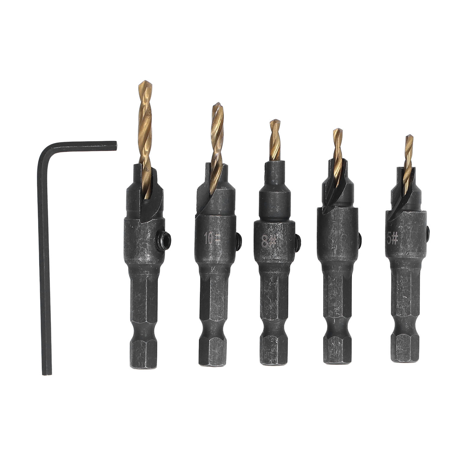 Hss-senkbohrer 5-12 Mm, Bohrwerkzeug-set Für Metall Und Holz