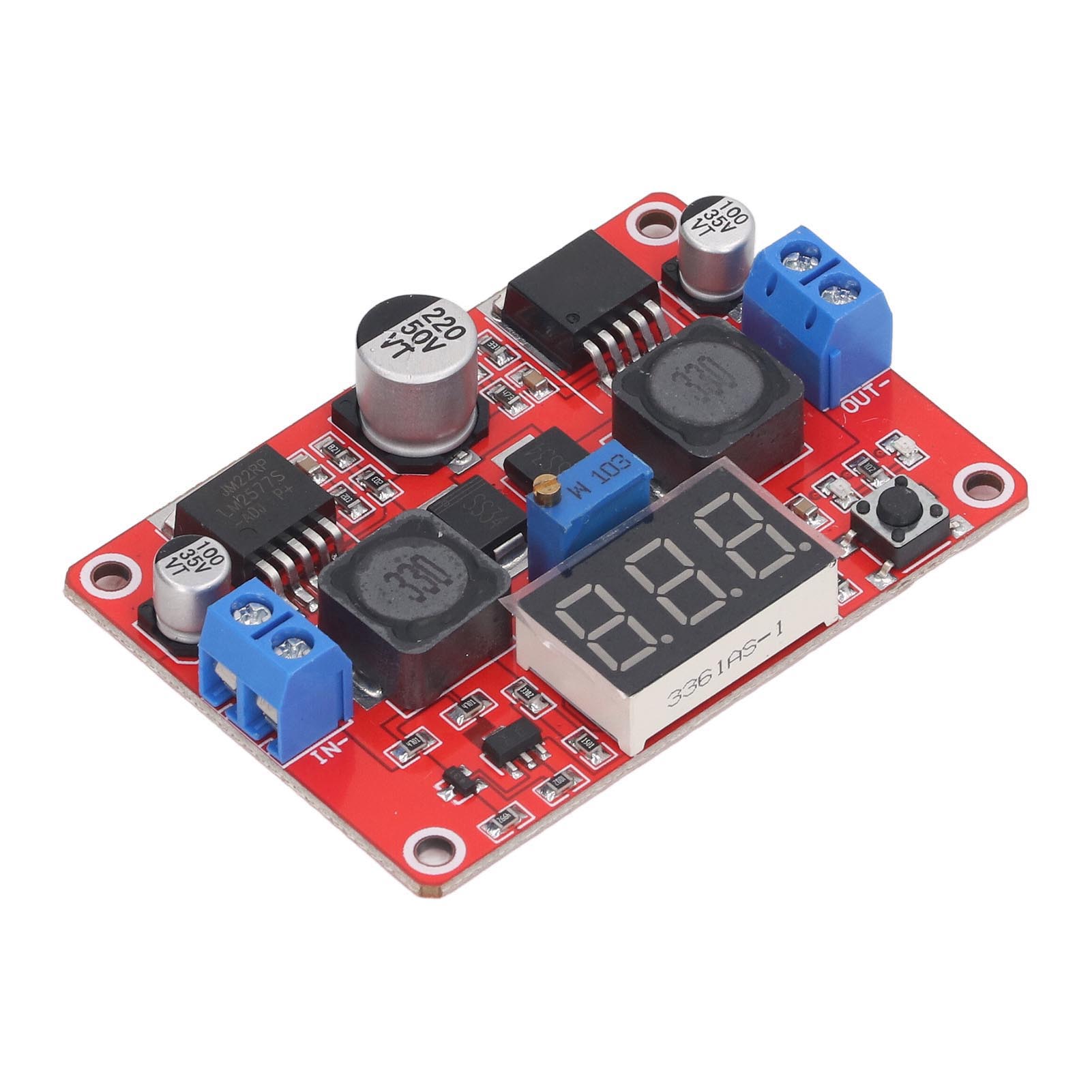 Dc/dc-abwärts-/aufwärtswandlermodul Mit Voltmeter, Automatisches Netzteil (3,5 V–28 V), Einstellbarer Spannungswandler
