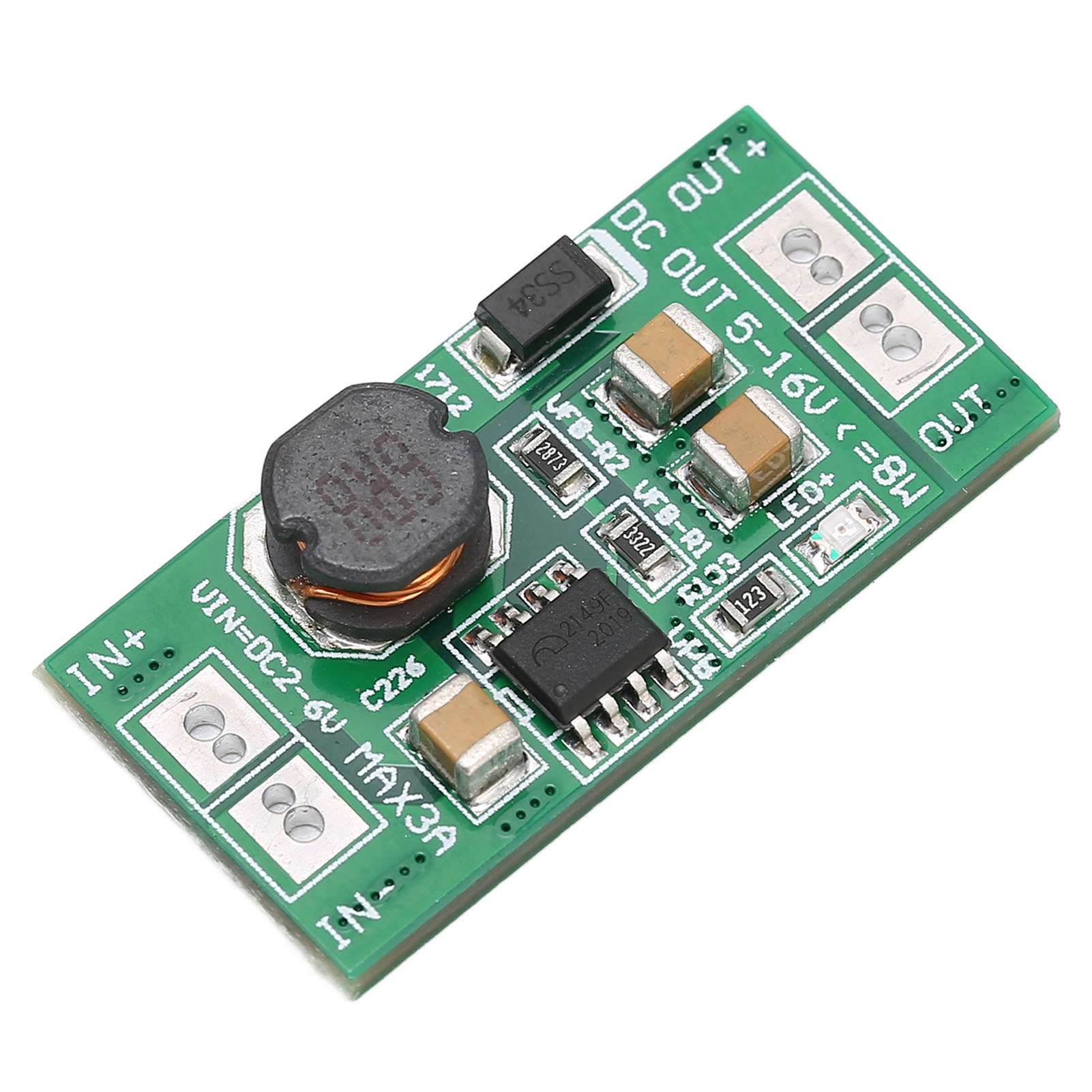 5v-zu-12v-usb-spannungswandlermodul, 8w-boost-netzteil (max.), Abs-netzteil-boost-platine