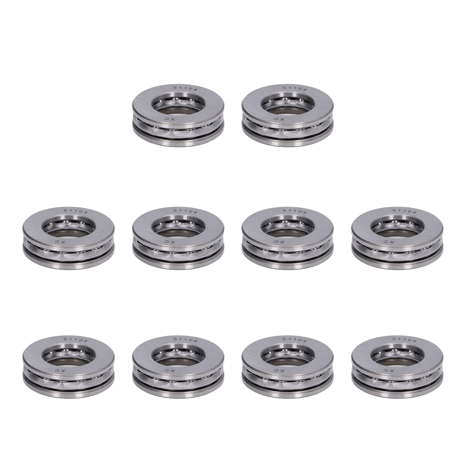 10 Stück Miniatur-präzisions-axialkugellager Zum Abnehmen Für Axiale Metallanwendungen 51104