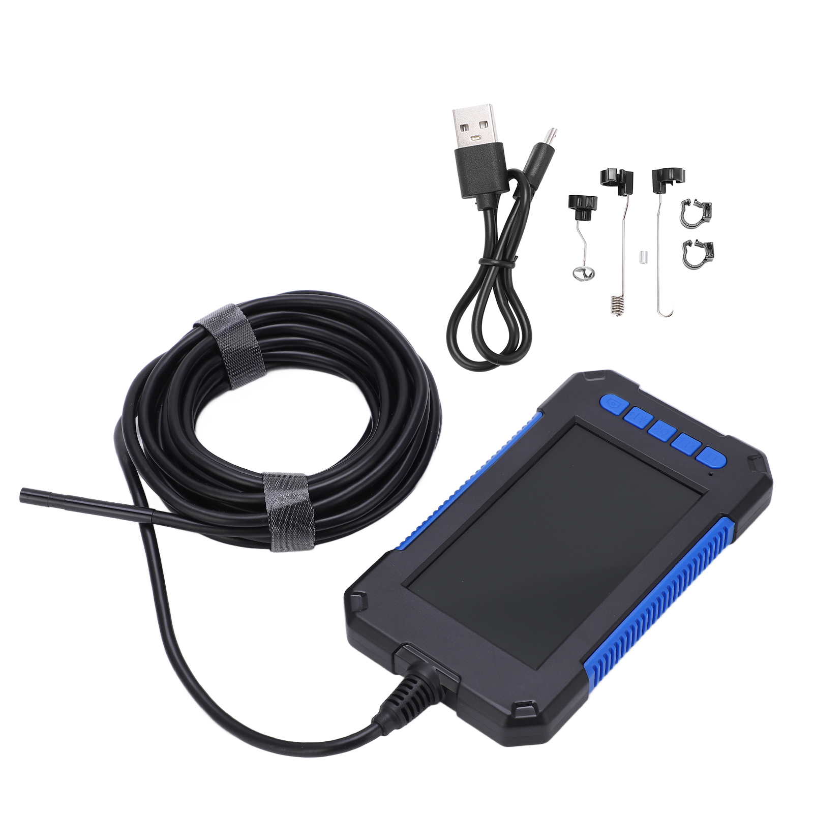 P40 Hd Industrie-endoskop, 5,5-mm-bildschirm, 4,3 Zoll, Wasserdicht Für Elektro- Und Sanitärinspektionen, 10 M Reichweite, Blau