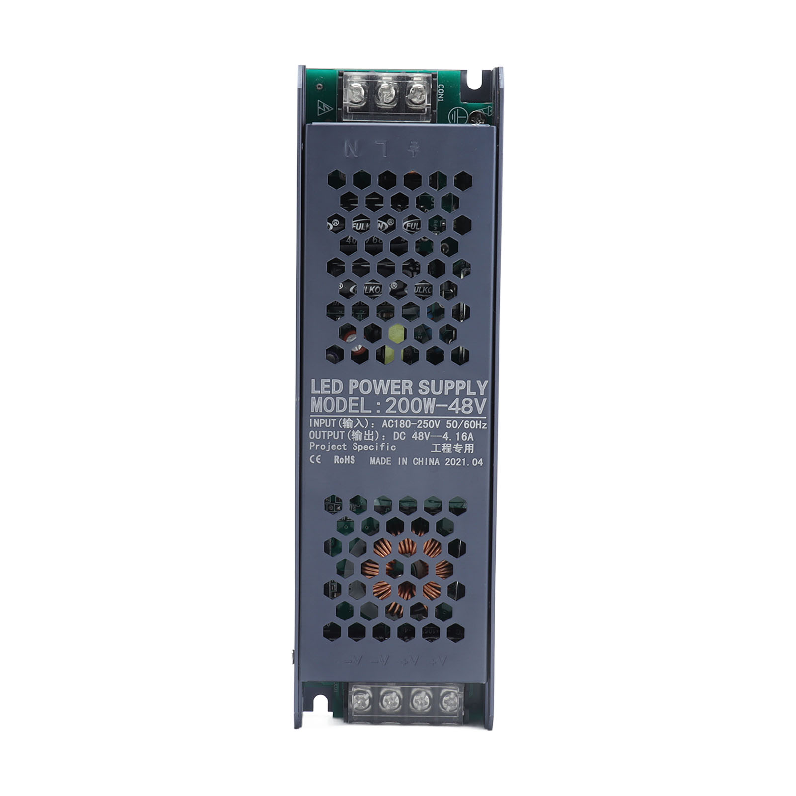 48v 200w Led-schaltnetzteil Für Lange Lichtleisten, Ac180-250v, 4,16a, Schwarz