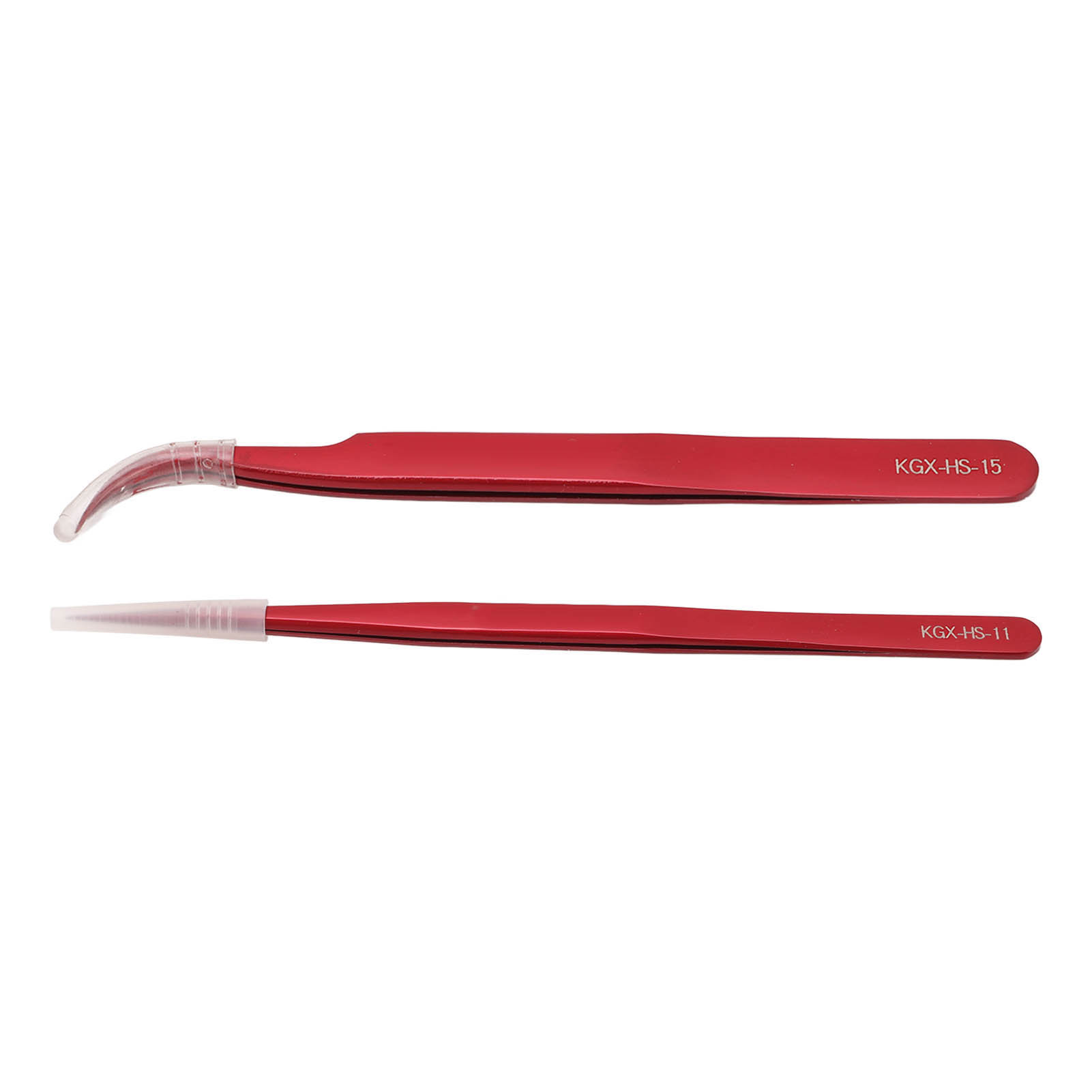 Lötpinzette Aus Aluminiumlegierung Für Leiterplatten, Mit Gebogenem Und Geradem Kopf, Antimagnetisch Und Präzise – Rot