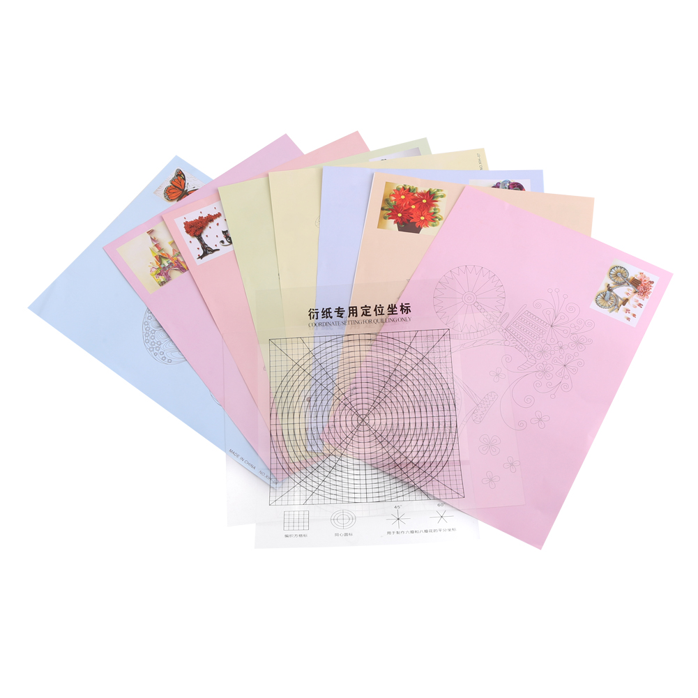 8-teiliges Diy-papierquilling-werkzeugset Mit 16 Mustern Für Kreative Dekorationen