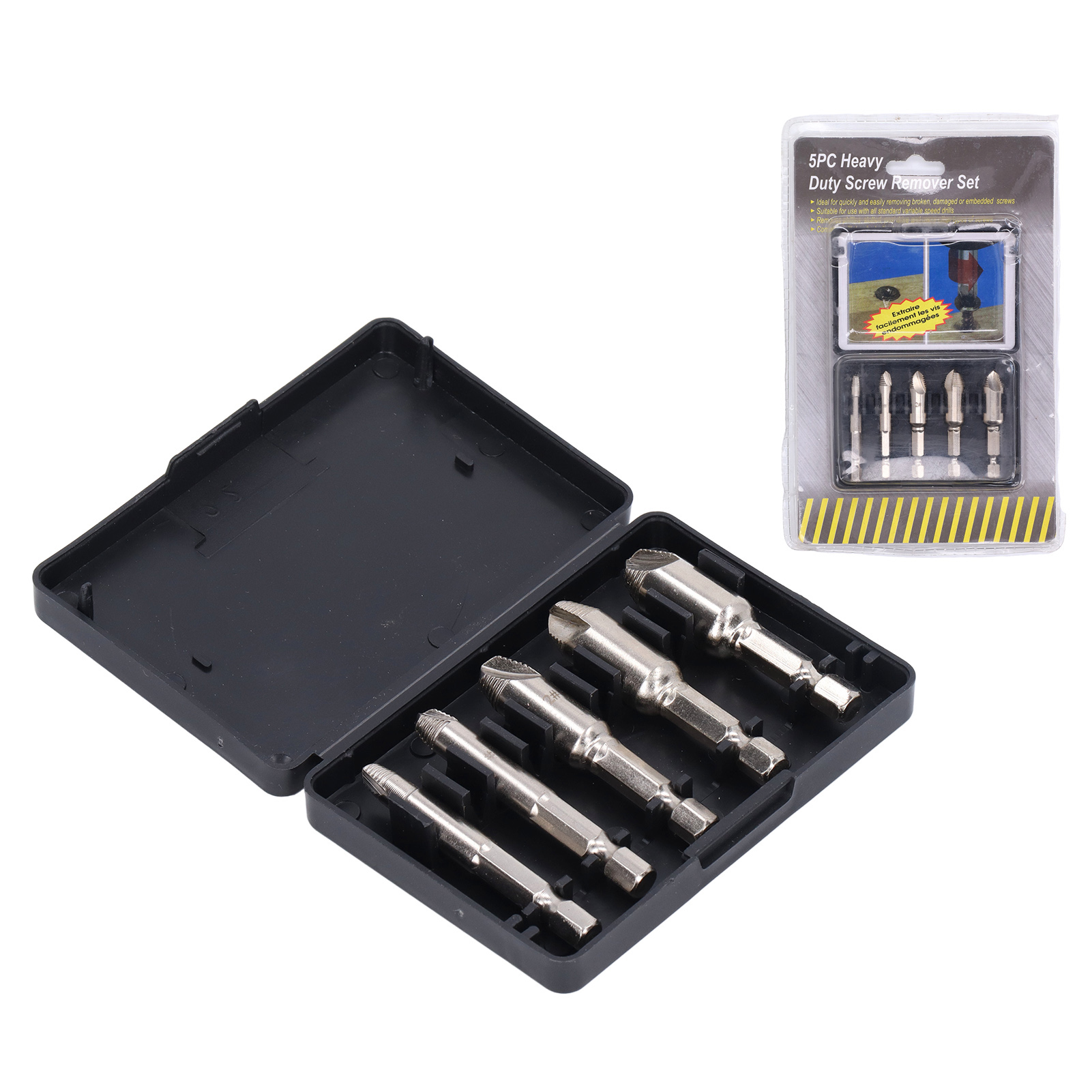 5-teiliges 1/4-zoll-sechskantschrauben-ausdreherset, Hss-entfernungswerkzeug