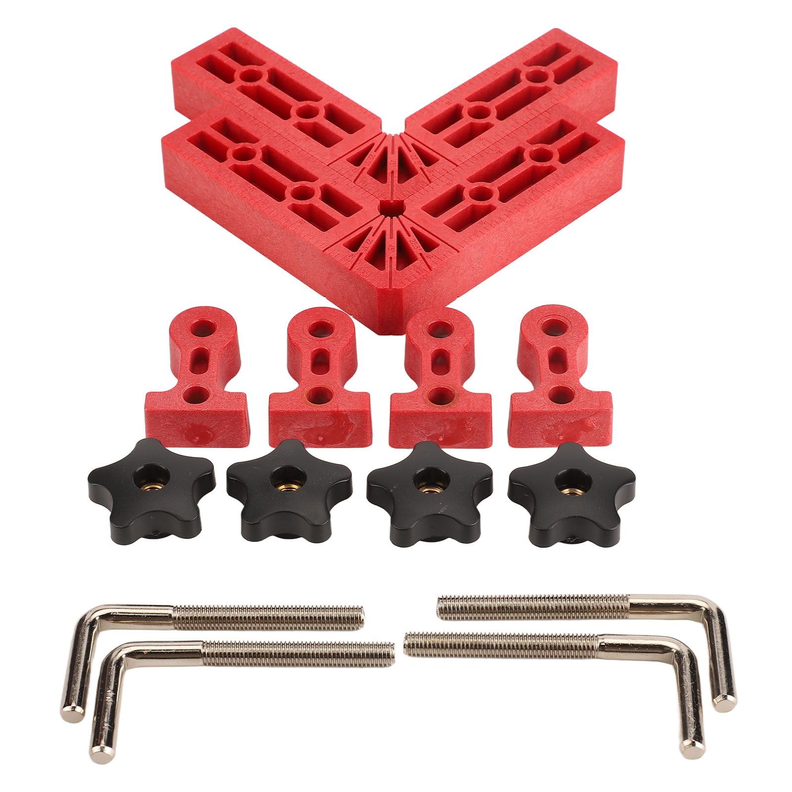 Stück 90°-positionierwinkel, Abs-eckzwingen Für Holzbearbeitung, 120 Mm (4-1/2 Zoll), Rot
