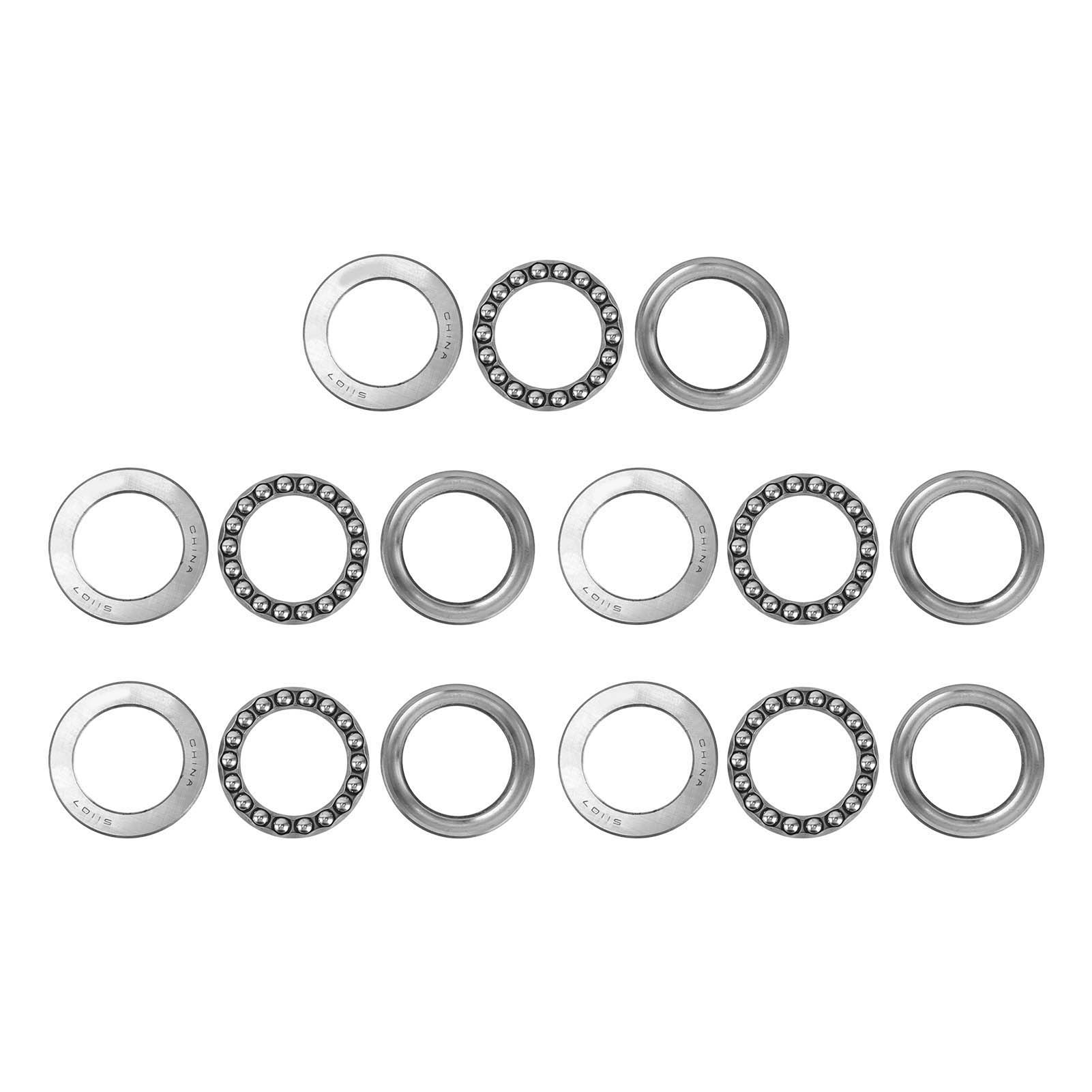 Axialkugellager 51107, Extra Leichte Ausführung, Stahl, Axiale Belastung, Industriezubehör (5 Stück)