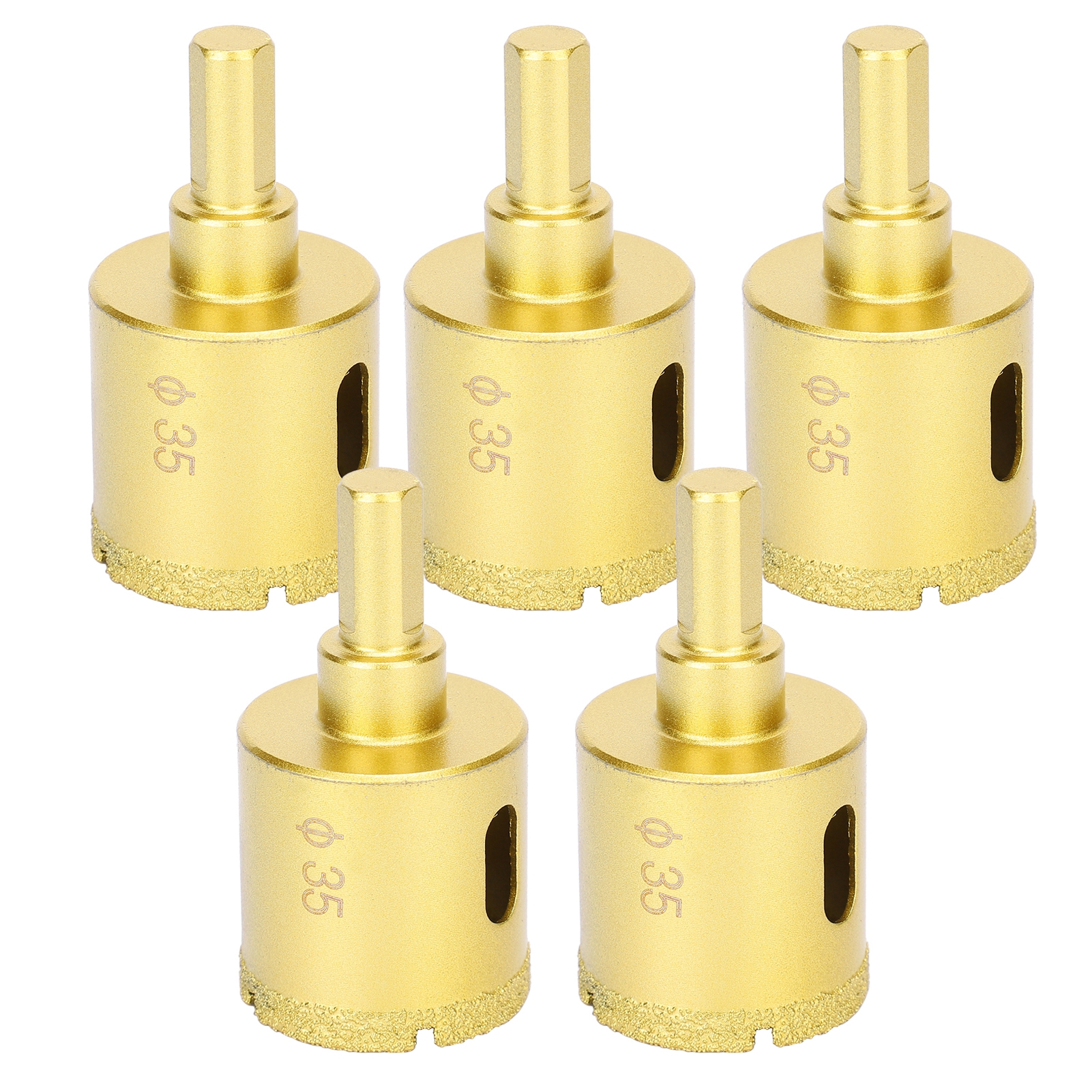 5-teiliges Diamant-lötbohrer-set Für Marmor, Beton, Glas, Keramik, 35-mm-löcher