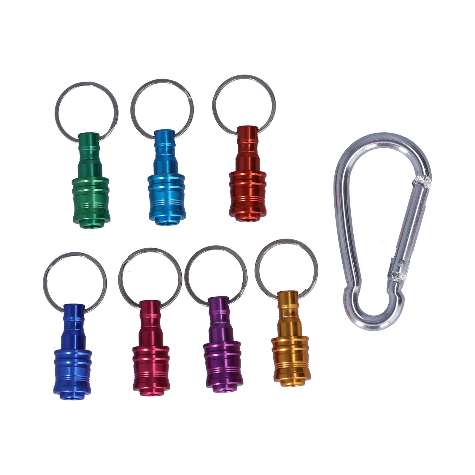 Set Aus 7 Verlängerungsstangen Mit Schraubendreher-bit-halterung, 1/4"-schnellwechseladapter Und Farbigem Sechskantschaft.