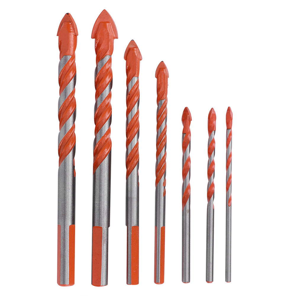 7-teiliges Keramikfliesen-bohrerset, Heimwerker-wandbohrer (3 Mm, 4 Mm, 5 Mm, 6 Mm, 8 Mm, 10 Mm, 12 Mm)