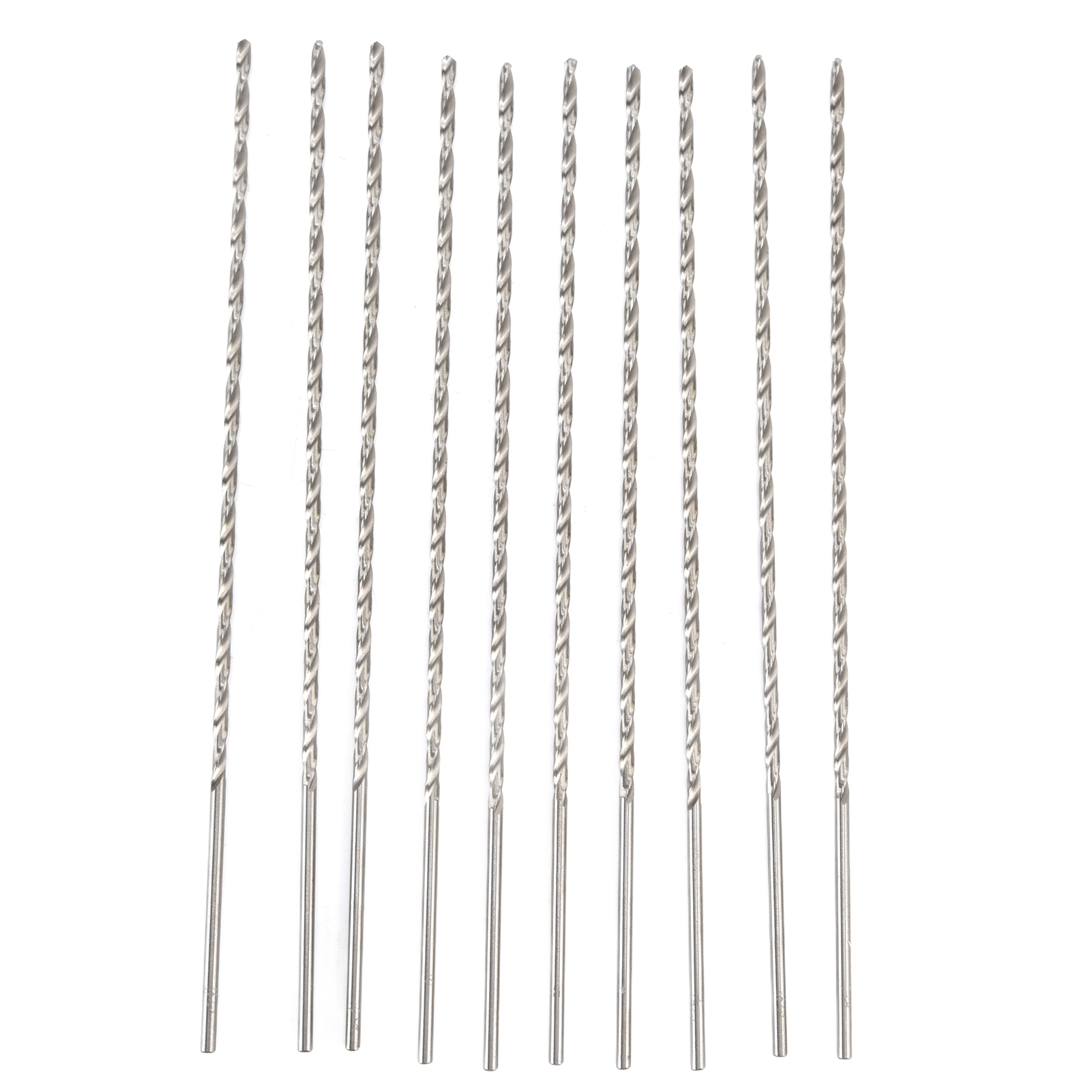 10 Extra Lange Hss-bohrer, Schnelles Bohren, Hohe Präzision, Ausgezeichnete Härte, Stabile Leistung, Schwarze Torsionsbohrer