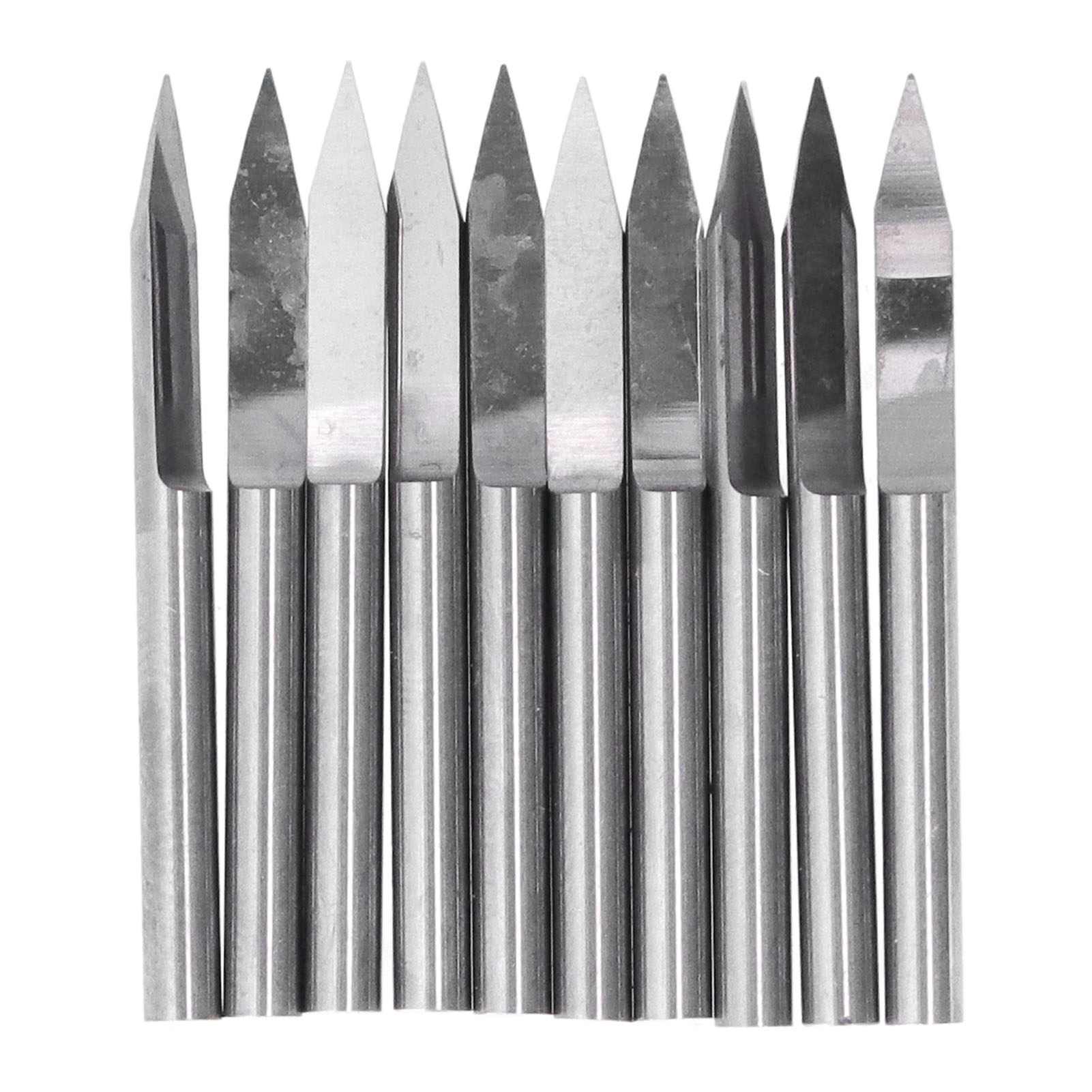 10 Stück Hochbelastbare Gravierfräser Aus Wolframstahl Für Cnc-fräsen, Holz, Kunststoff Und Fiberglas – 0,2 Mm