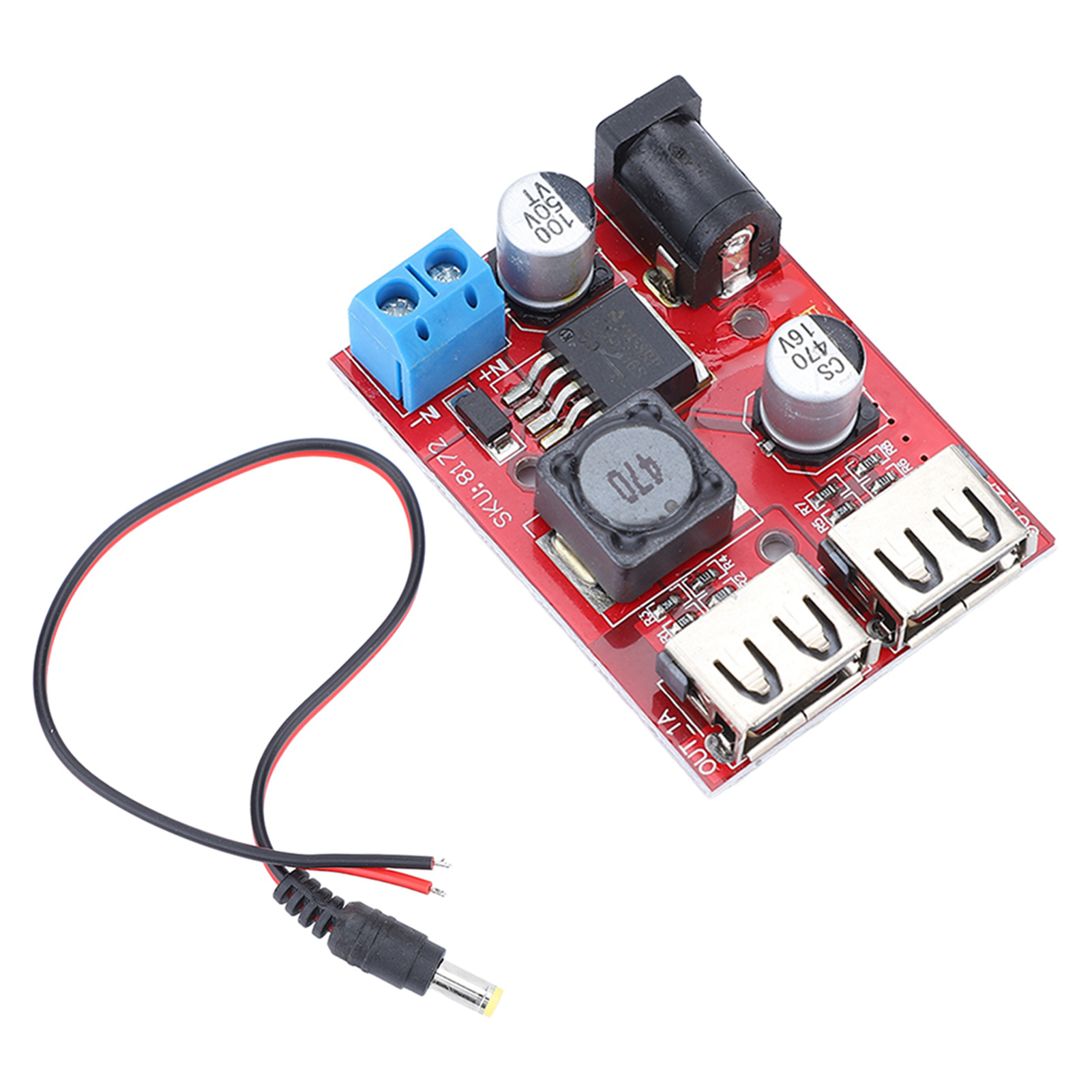 Solarspannungsregler Mit 2 Usb-anschlüssen – Dc 6v–30v Auf 5v Abwärtswandlermodul