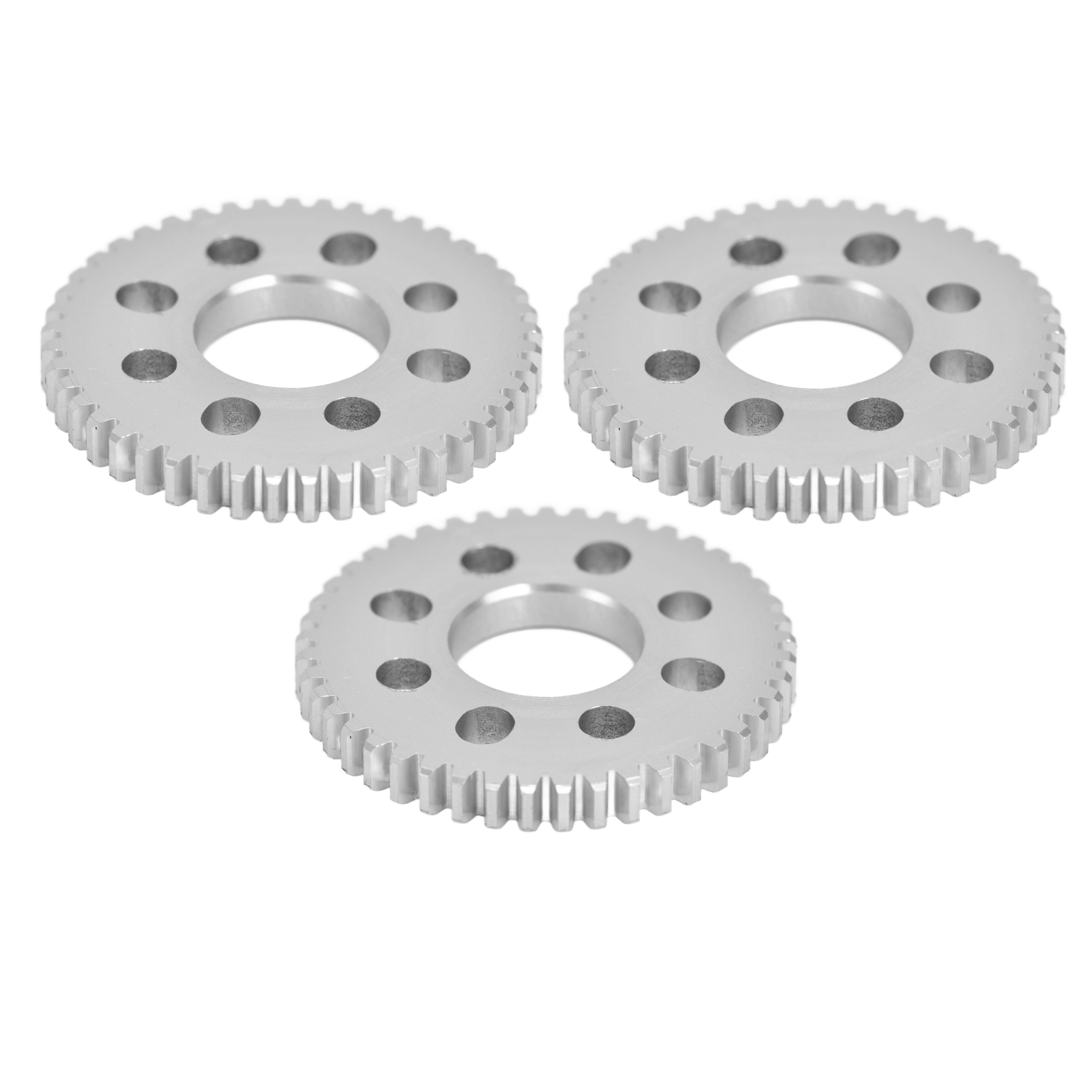Satz Mit 3 Aluminium-stirnrädern, 8 Löcher, 4 Mm Dicke, 14 Mm Mittelloch, Modul 0,8, Art.-nr. 4312-0414-0050