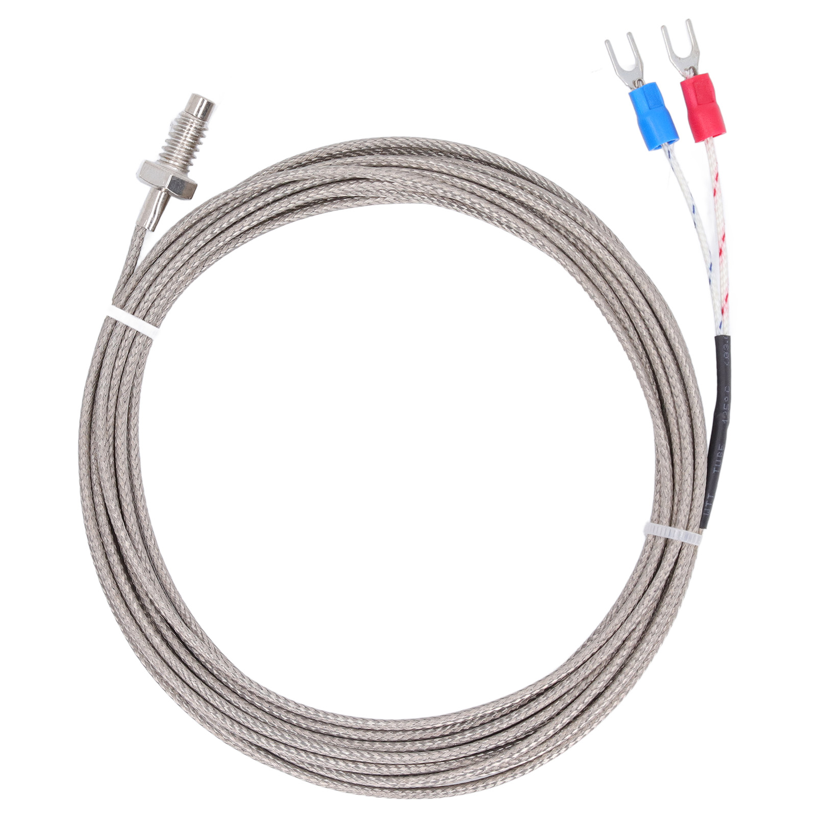 Thermoelement-sonde Typ K Mit M6-schraube, Temperaturfühler Mit 4 Meter Kabel Und Zweifarbiger Ader.