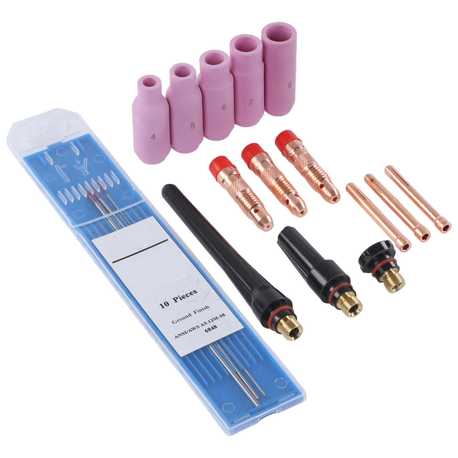 17-teiliges Set Für Wig-schweißbrenner, Glas- Und Abs-zubehör Für Wp17-, Wp18- Und Wp26-brenner
