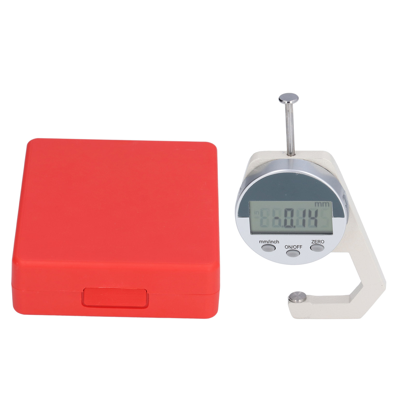 Tragbares Digitales Dickenmessgerät 0–25,4 Mm Mit Led-anzeige Für Leder, Stoff, Papier