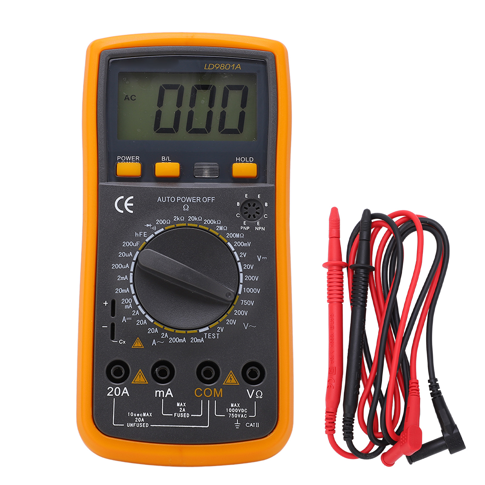Tragbares Digitalmultimeter Mit Lcd-anzeige Und Überlastschutz – Ac/dc-messung