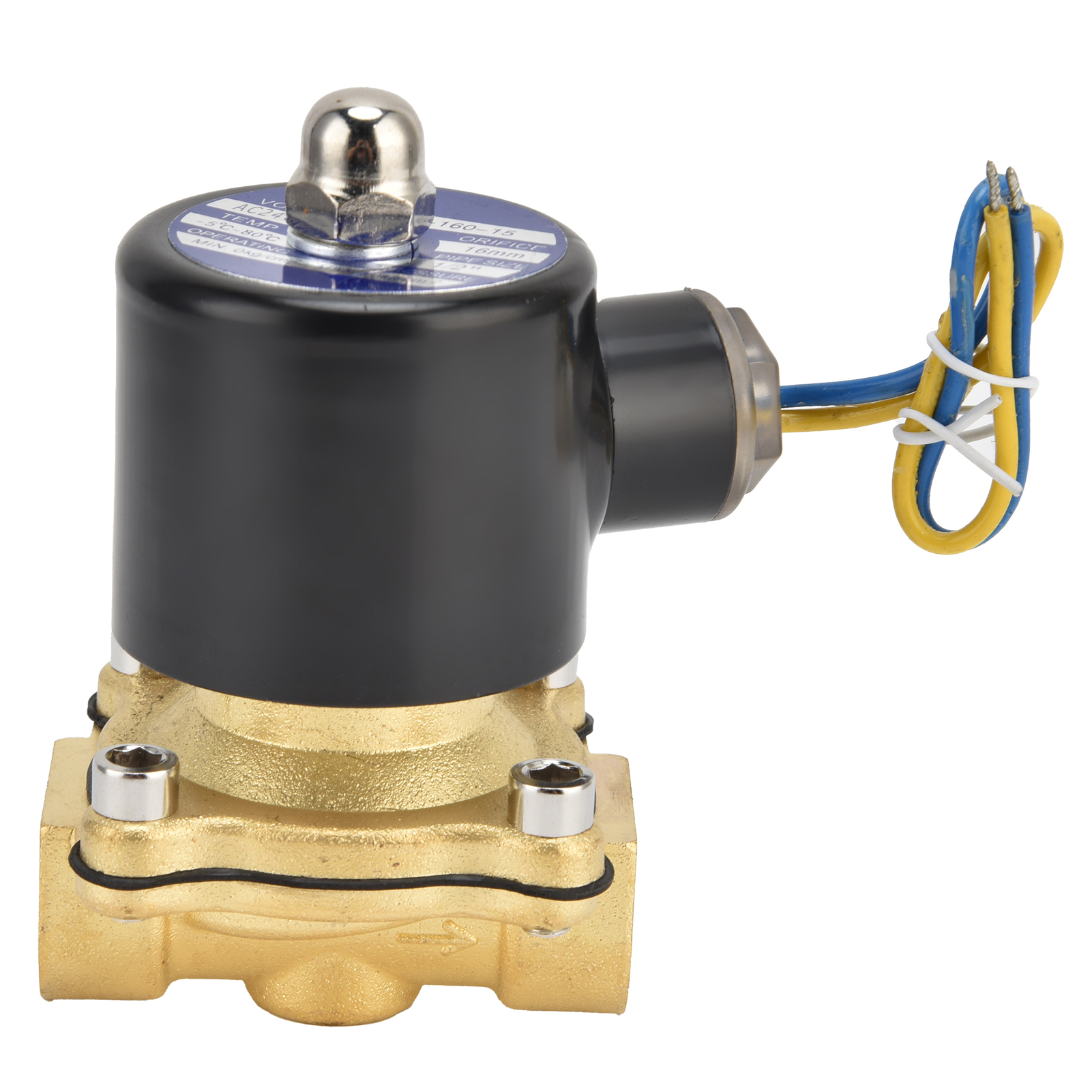 Magnetventil Aus Messing 2w-160-15 G1/2, Normalerweise Geschlossen, Für Wasser, Luft, Gas, 24 V Wechselstrom