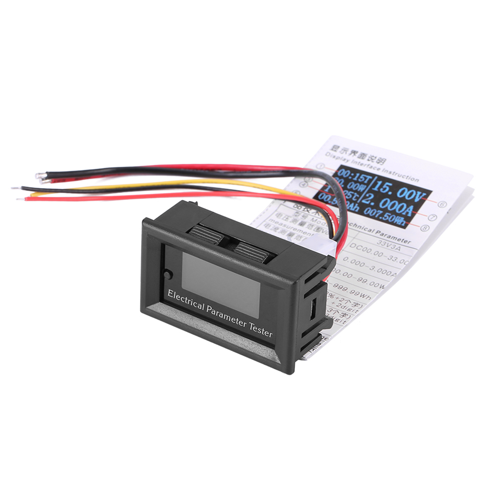 7-in-1 Oled-multimeter – Misst Spannung, Strom, Leistung, Energie (33 V 10 A Weiß)