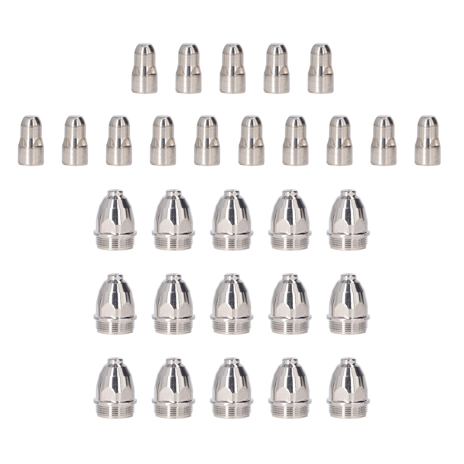 30-teiliges Set Aus Kupferdüsen Und Elektroden Für Plasmaschneidbrenner, 1,5 Mm Durchmesser, Zum Schneiden Von Platten Von 12 Bis 20 Mm.